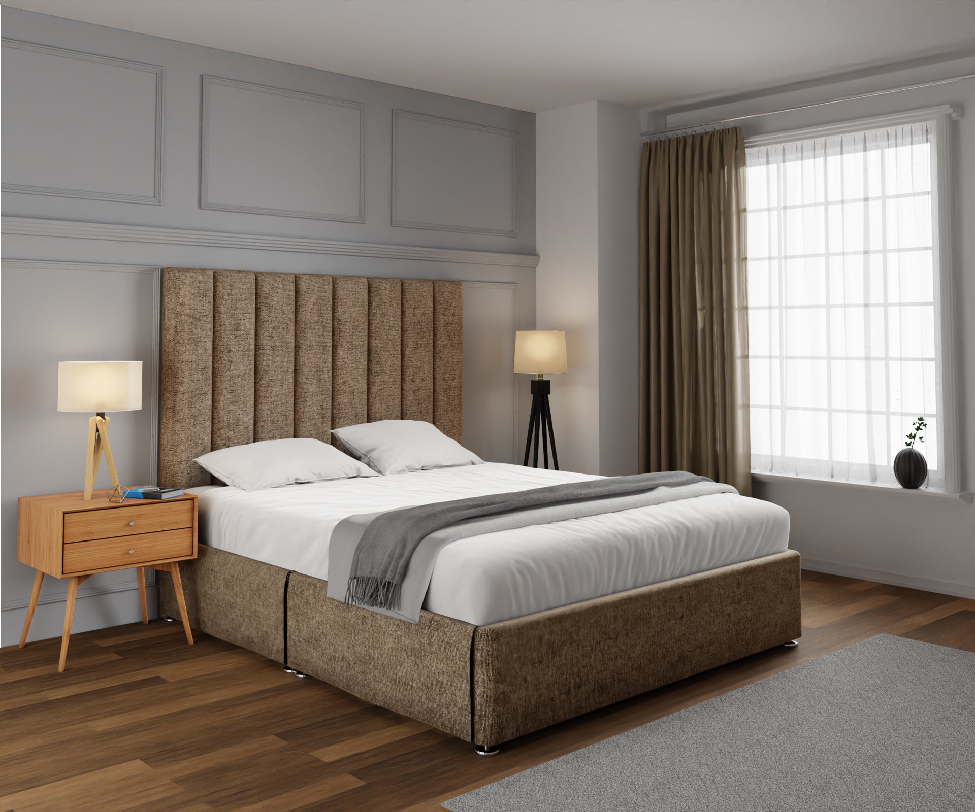 Amelia Petite Line Open Storage Divan Bed Set