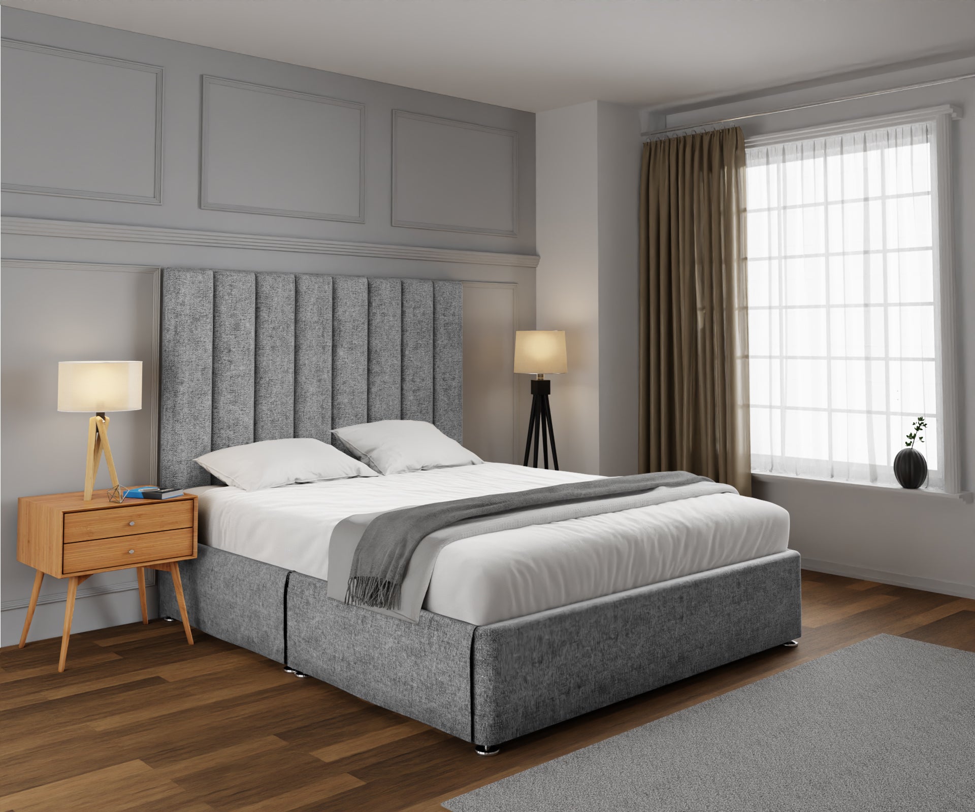 Amelia Petite Line Open Storage Divan Bed Set