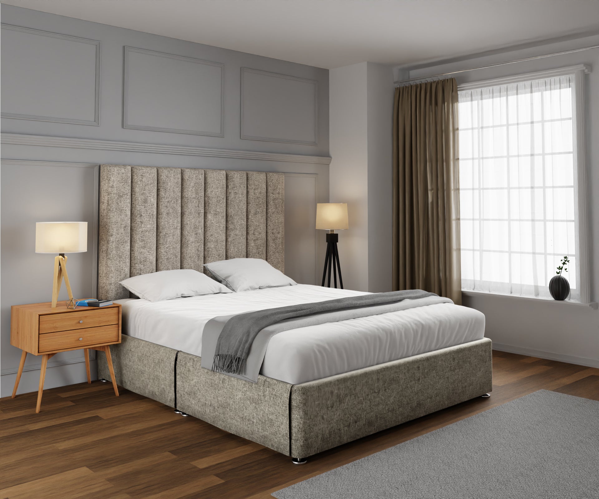 Amelia Petite Line Open Storage Divan Bed Set