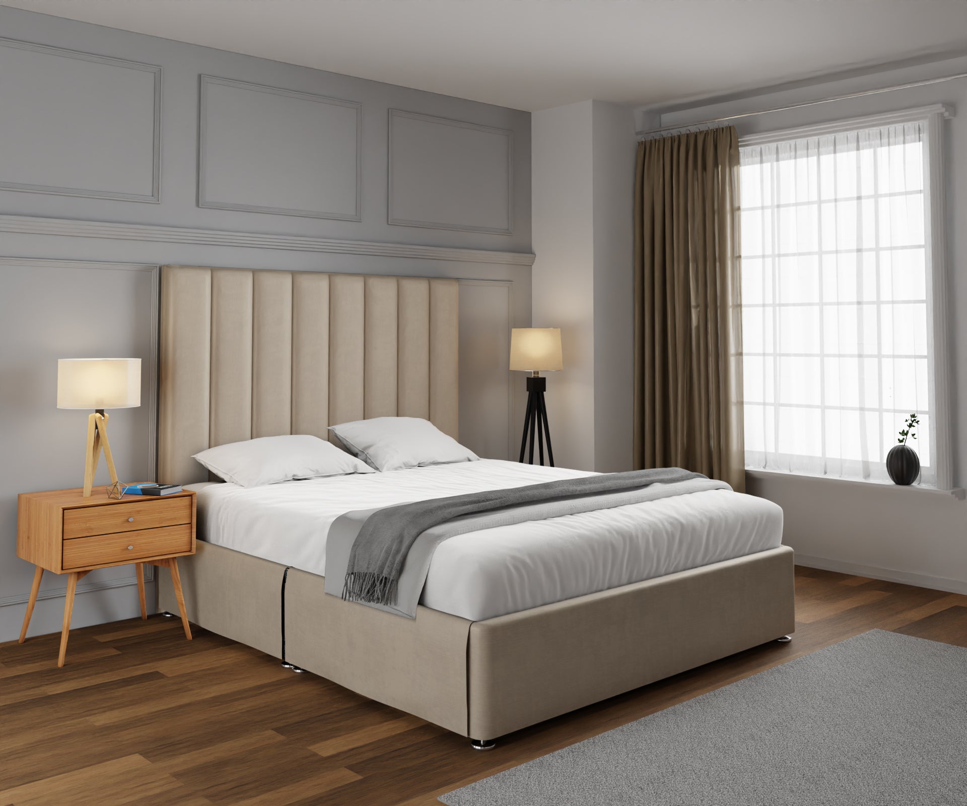 Amelia Petite Line Open Storage Divan Bed Set