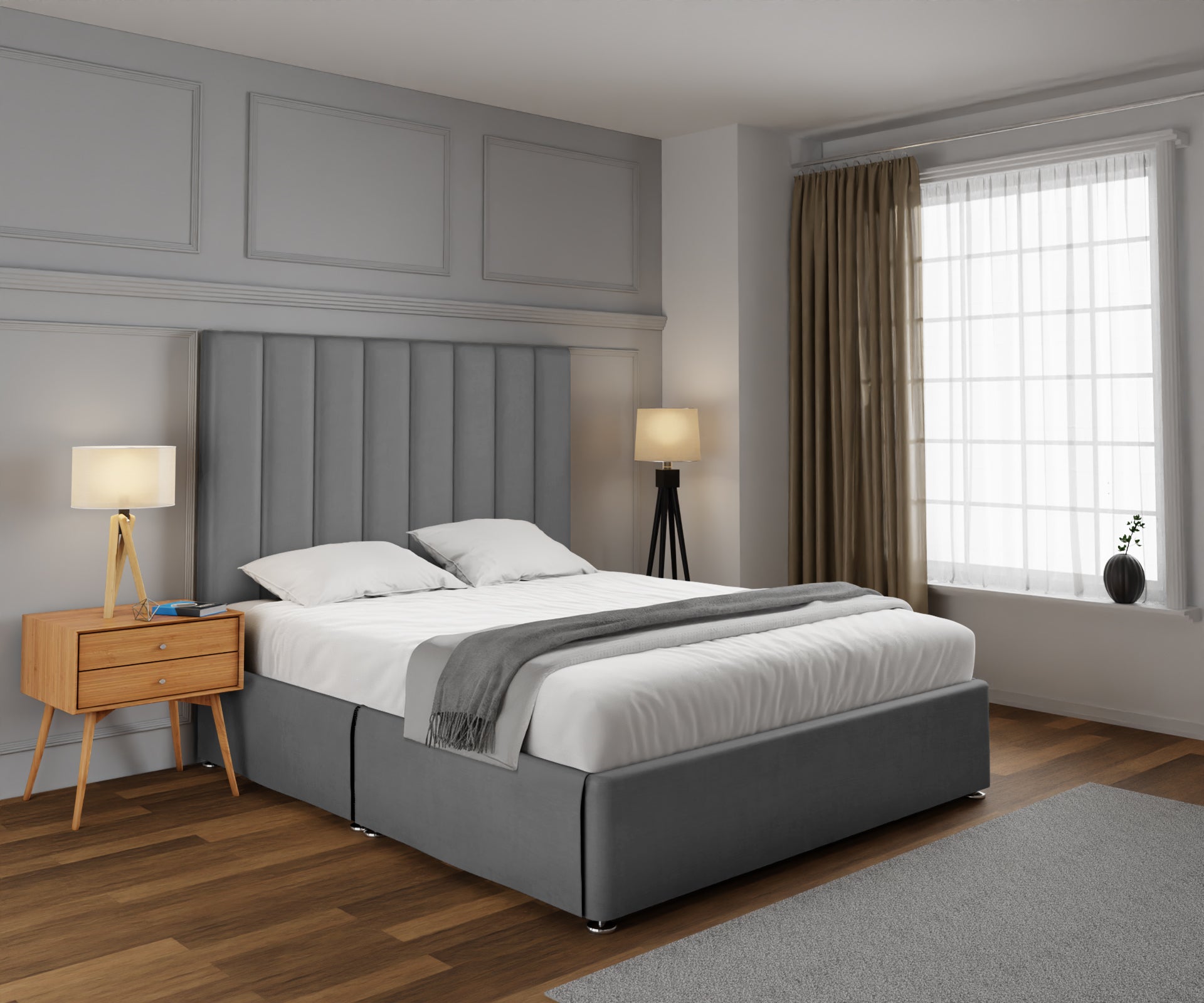 Amelia Petite Line Open Storage Divan Bed Set