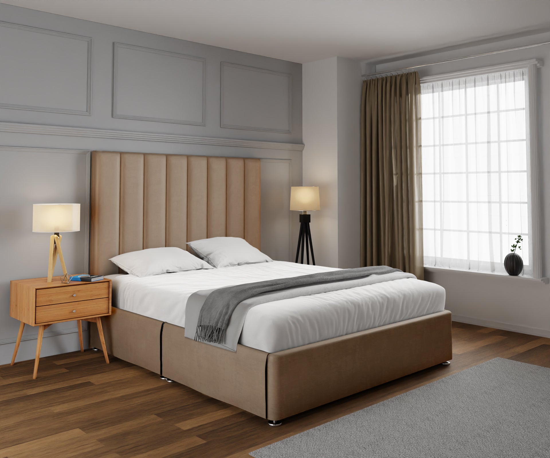 Amelia Petite Line Open Storage Divan Bed Set