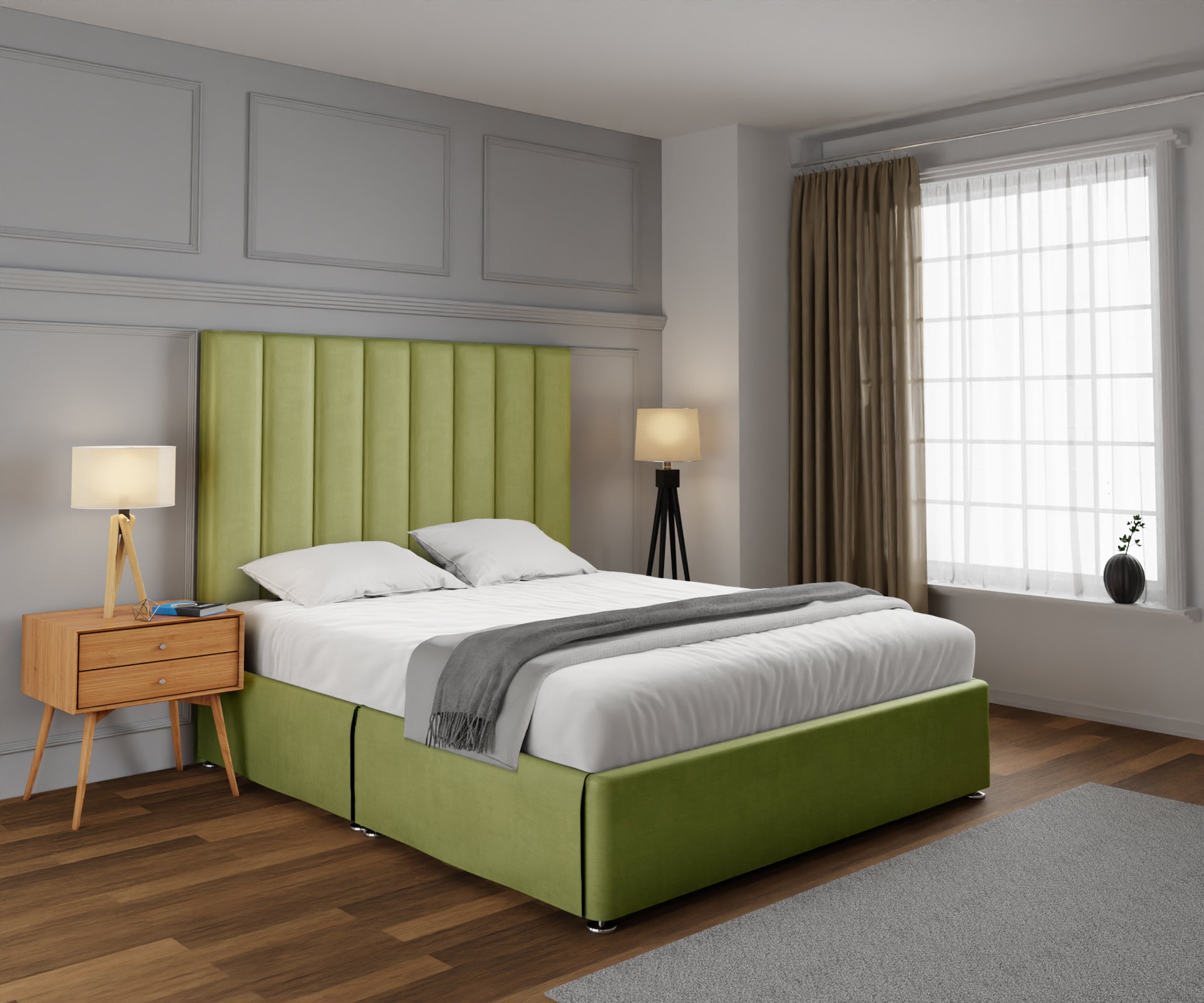 Amelia Petite Line Open Storage Divan Bed Set