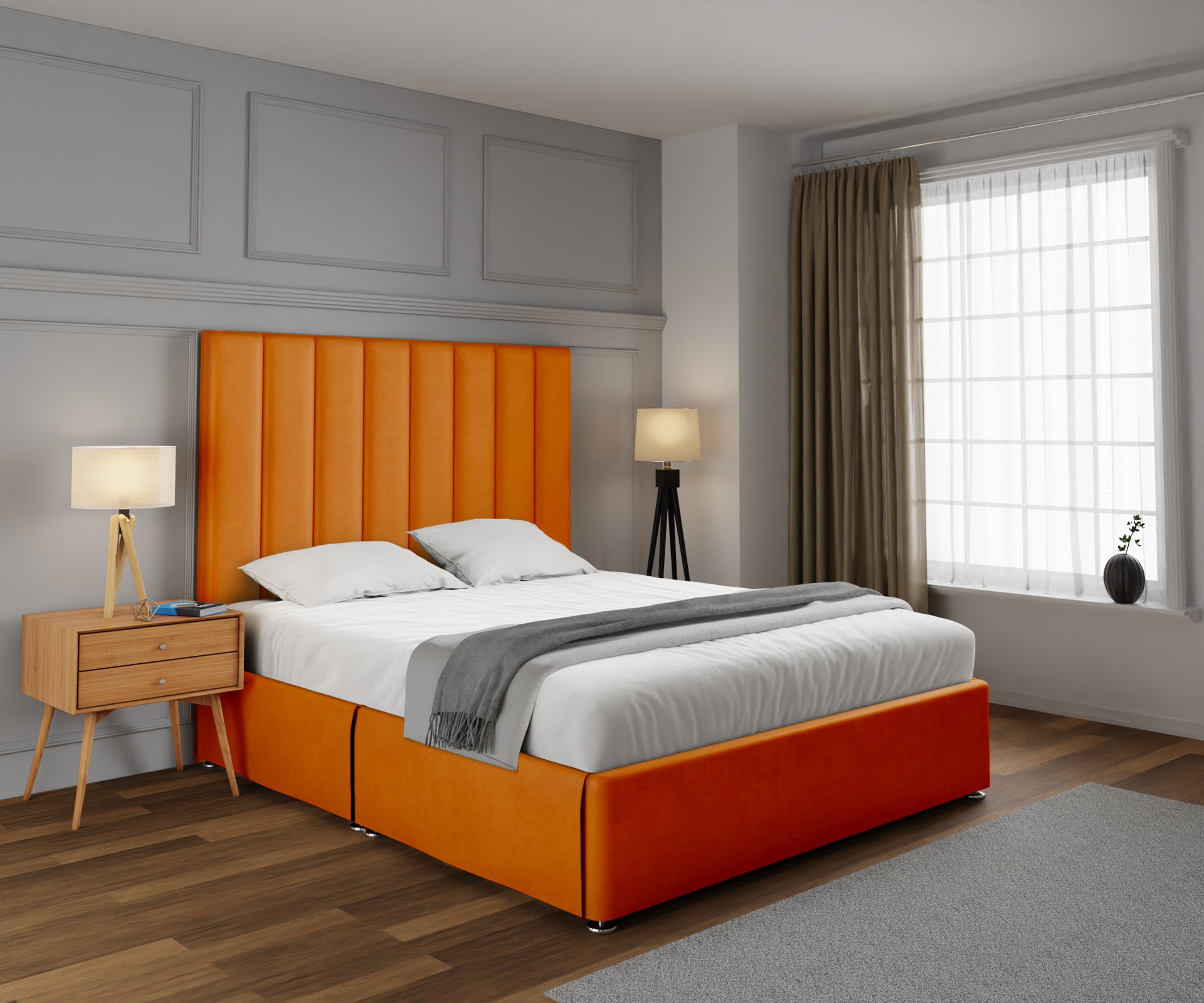 Amelia Petite Line Open Storage Divan Bed Set