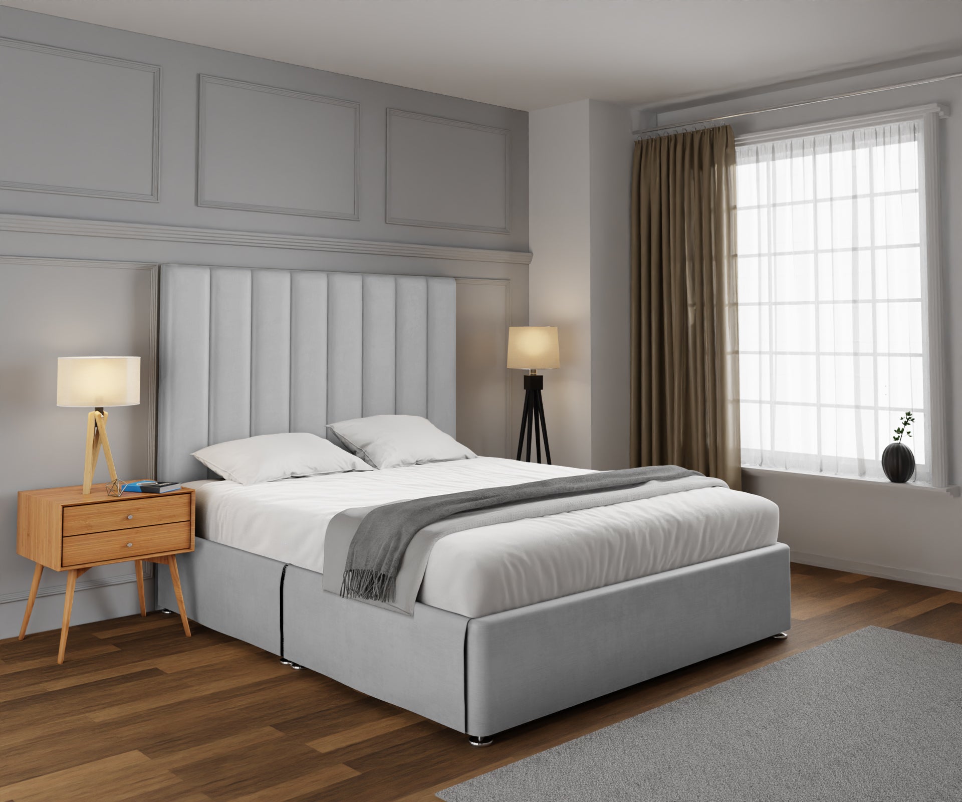 Amelia Petite Line Open Storage Divan Bed Set