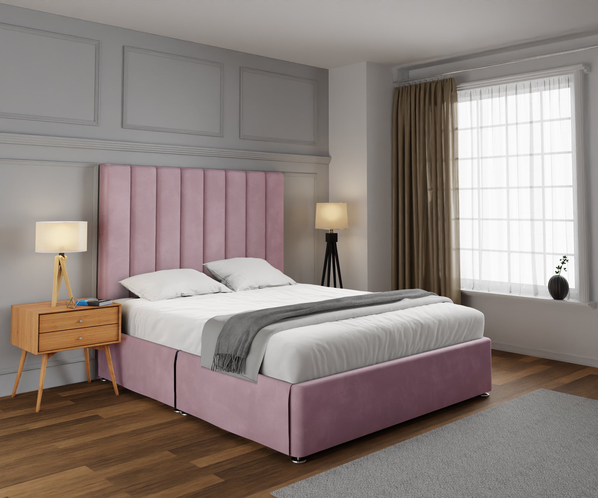 Amelia Petite Line Open Storage Divan Bed Set