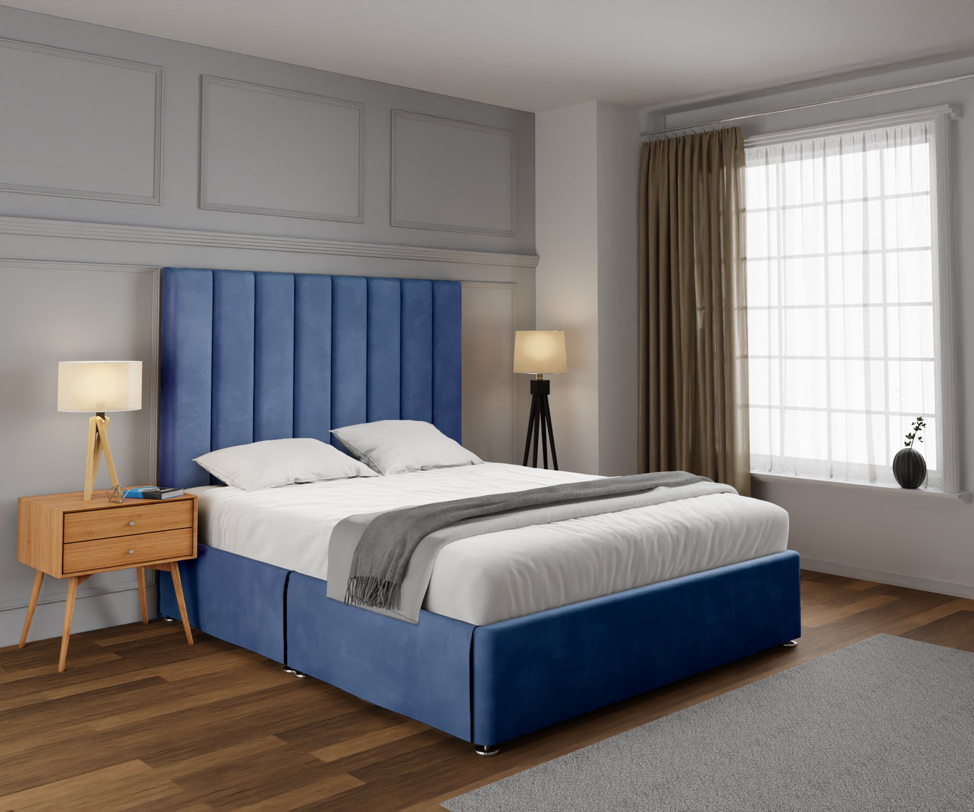 Amelia Petite Line Open Storage Divan Bed Set