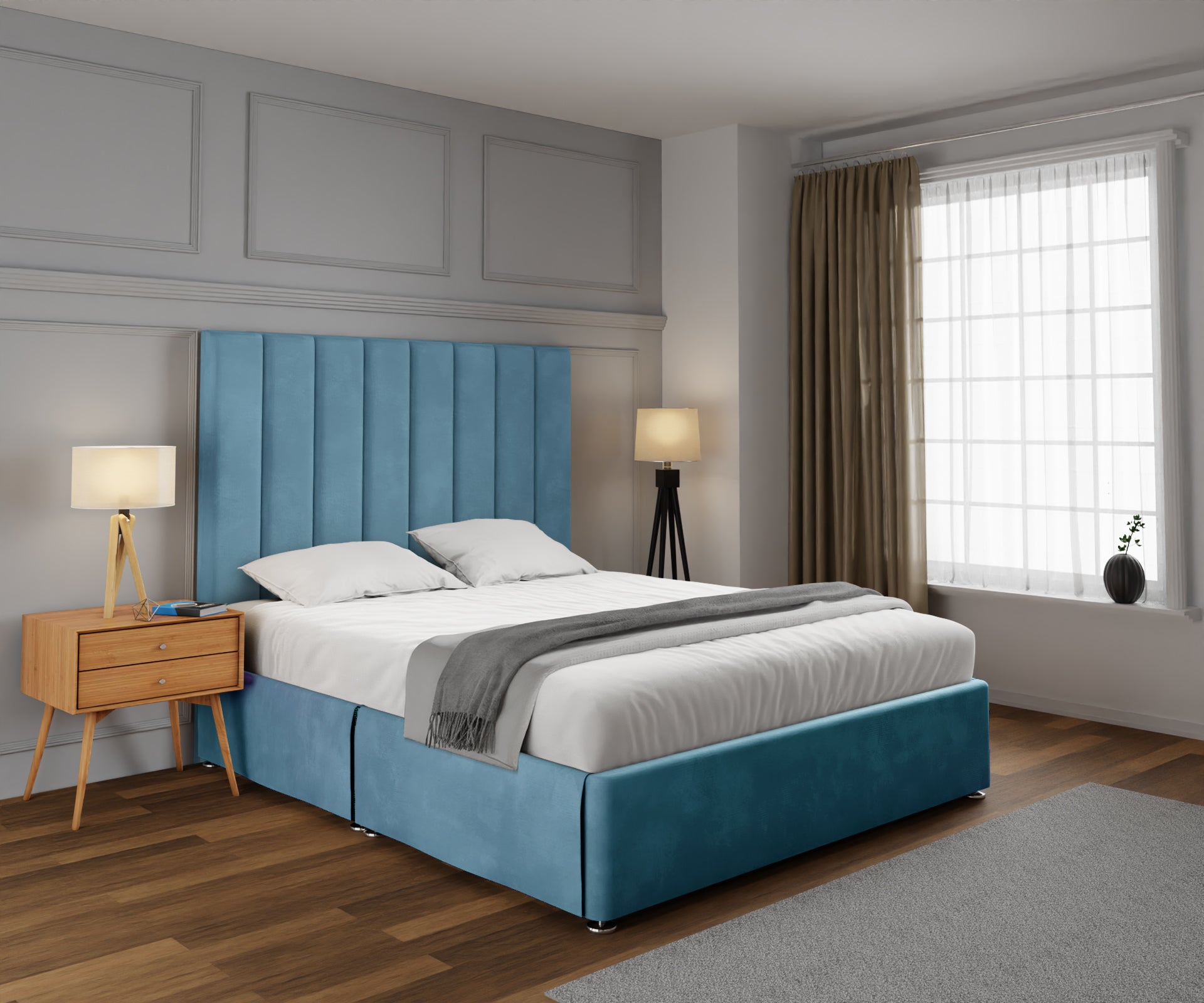 Amelia Petite Line Open Storage Divan Bed Set