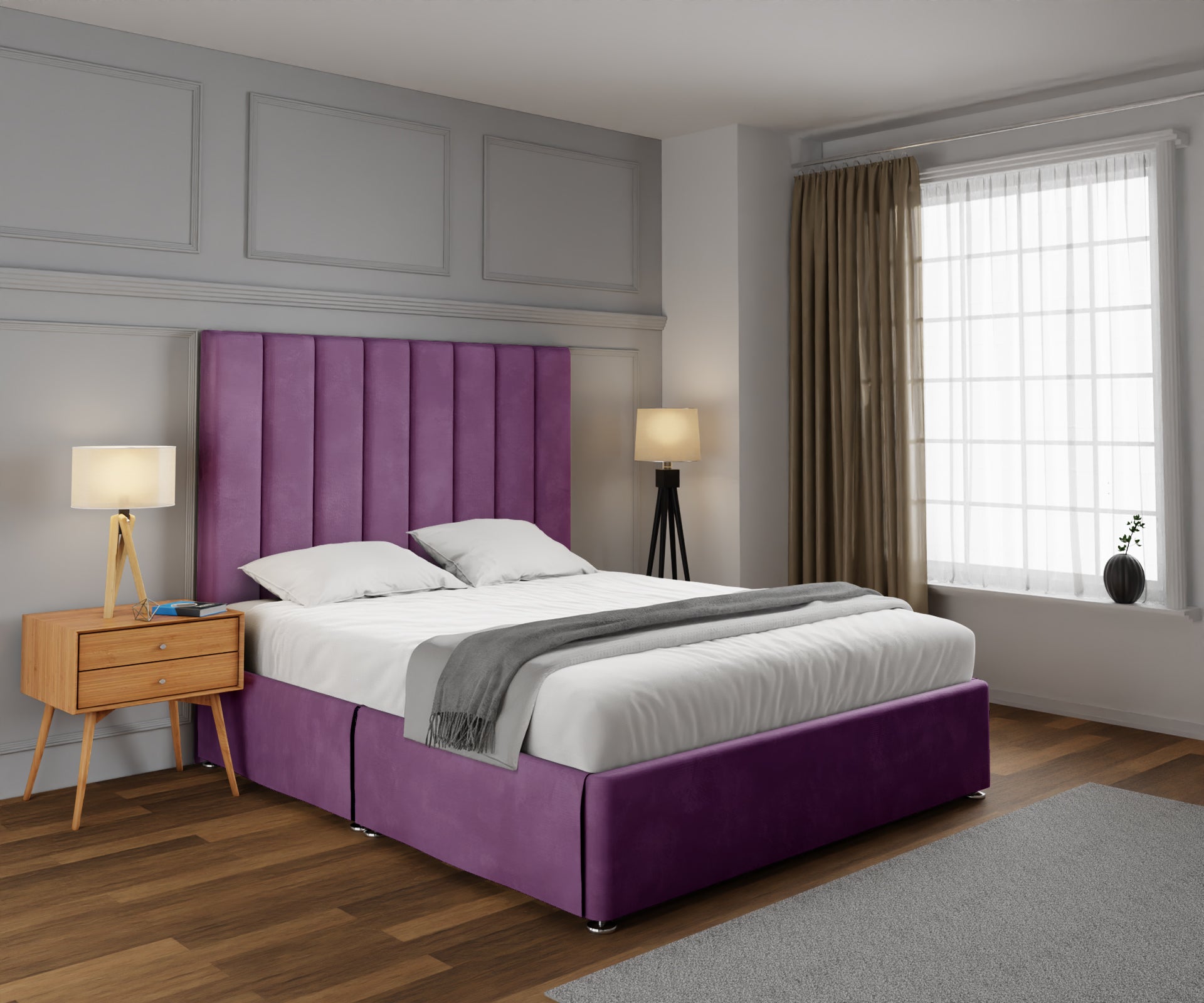 Amelia Petite Line Open Storage Divan Bed Set