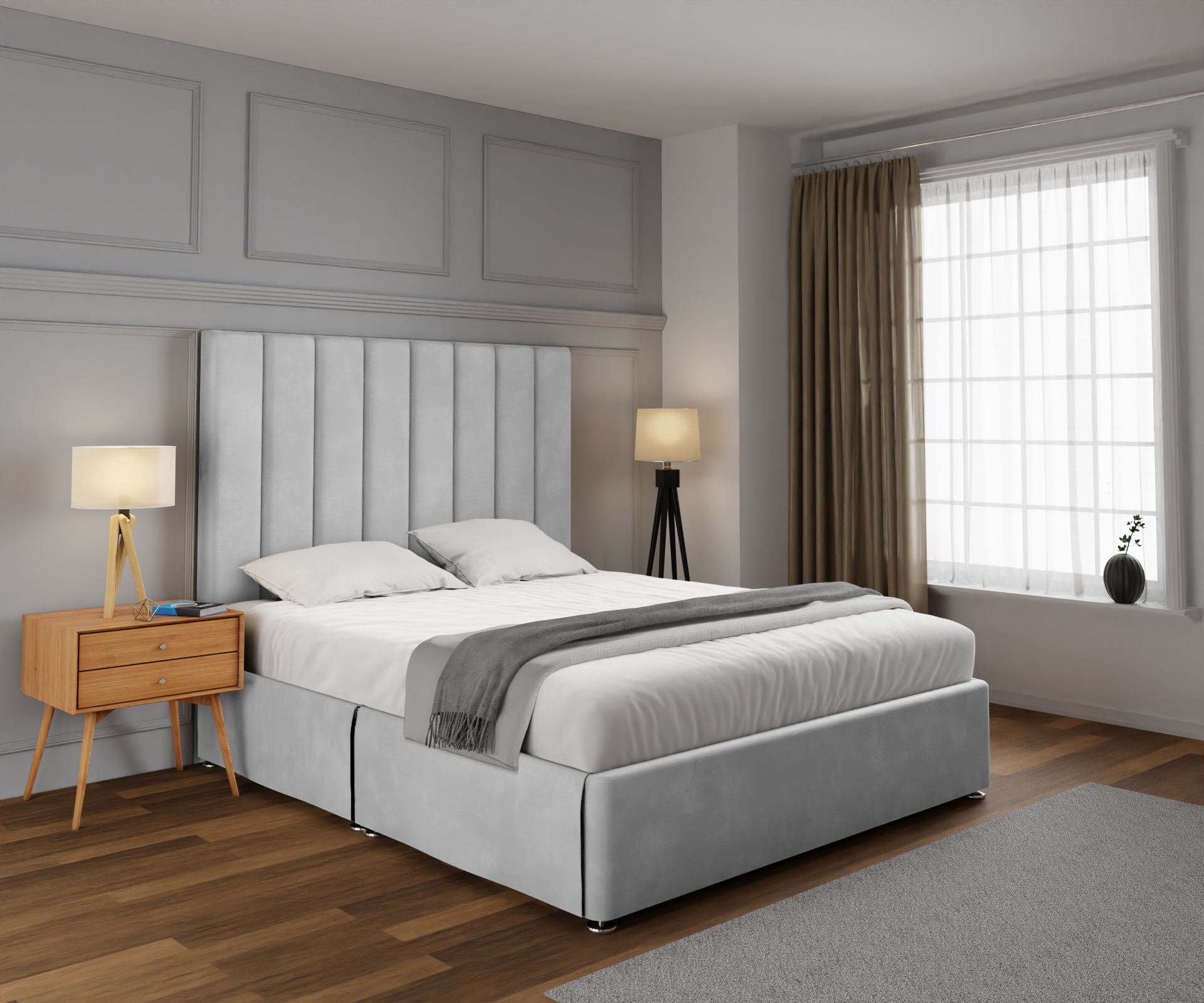 Amelia Petite Line Open Storage Divan Bed Set