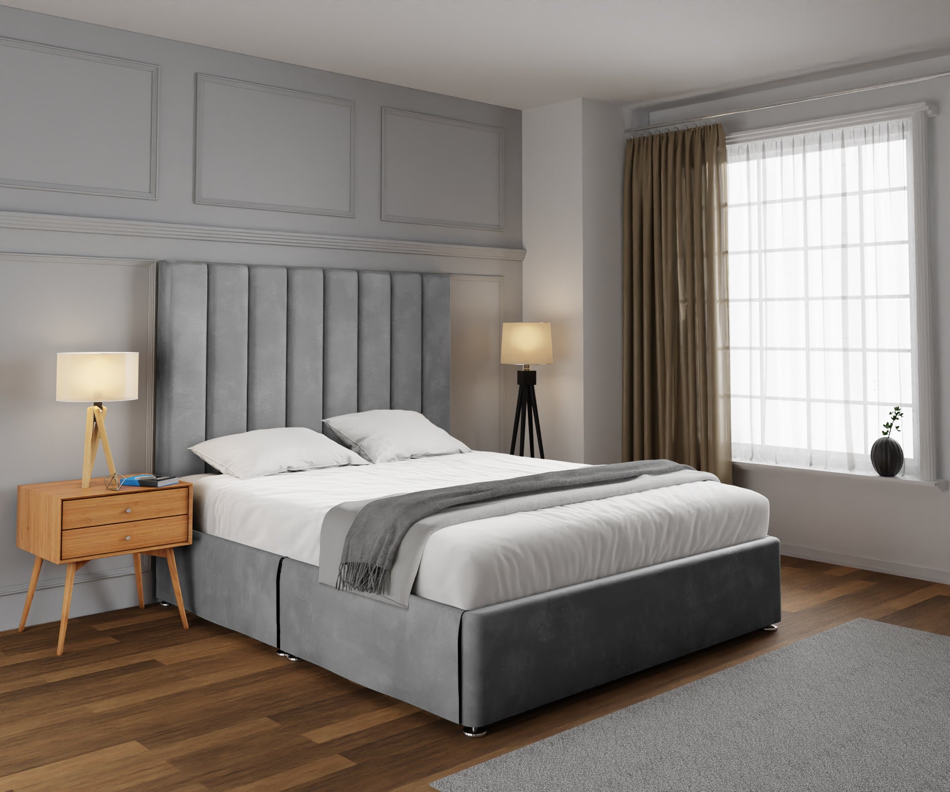 Amelia Petite Line Open Storage Divan Bed Set