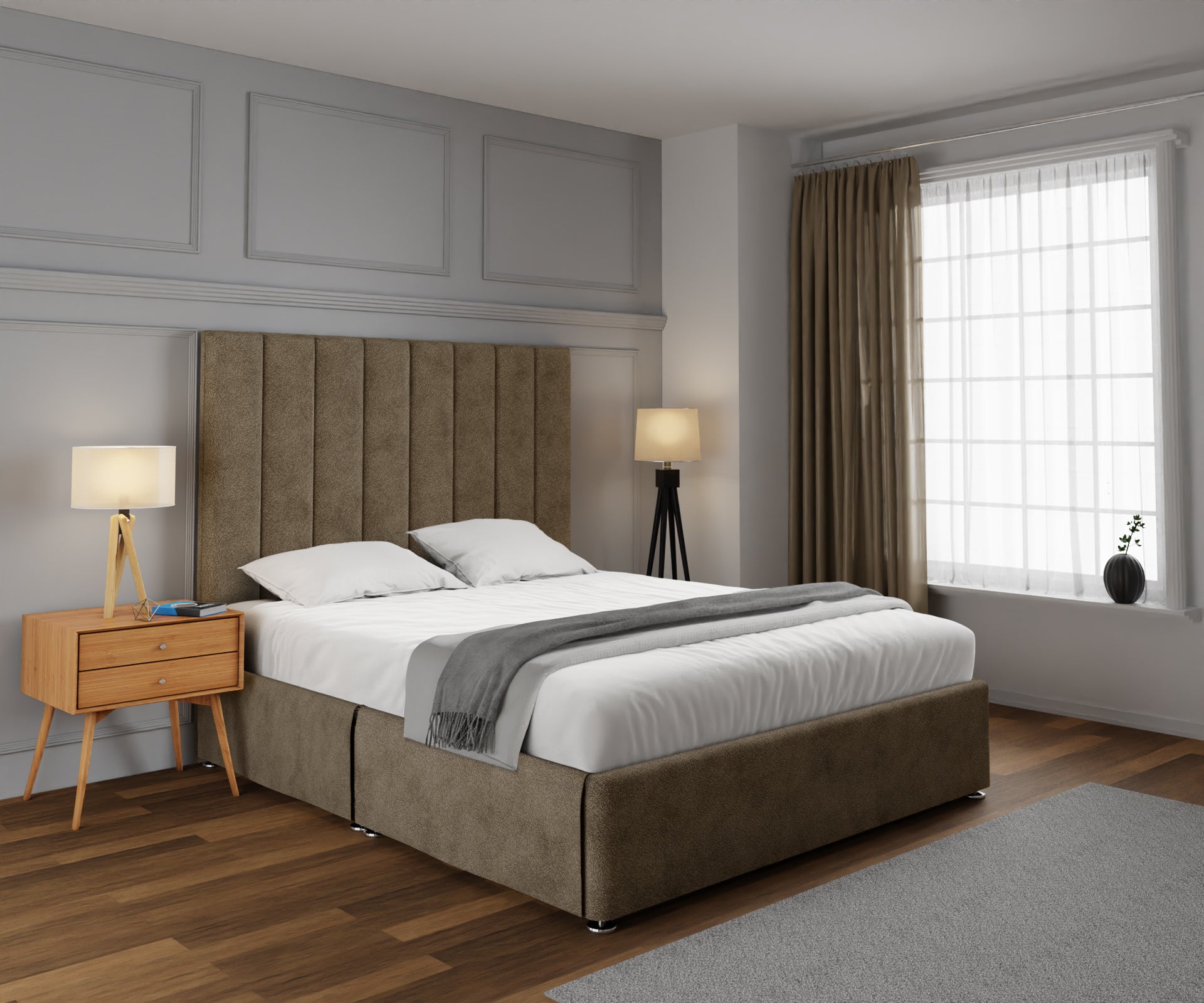 Amelia Petite Line Open Storage Divan Bed Set