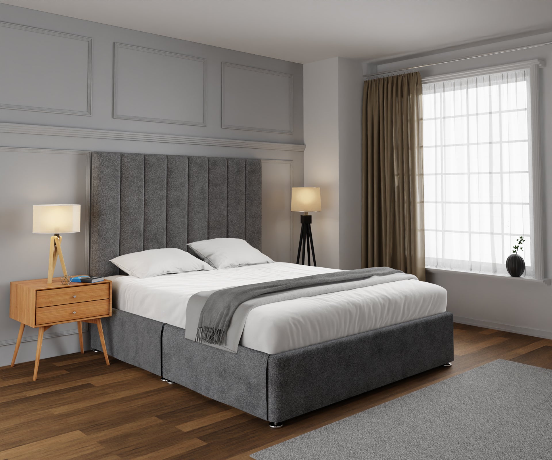 Amelia Petite Line Open Storage Divan Bed Set