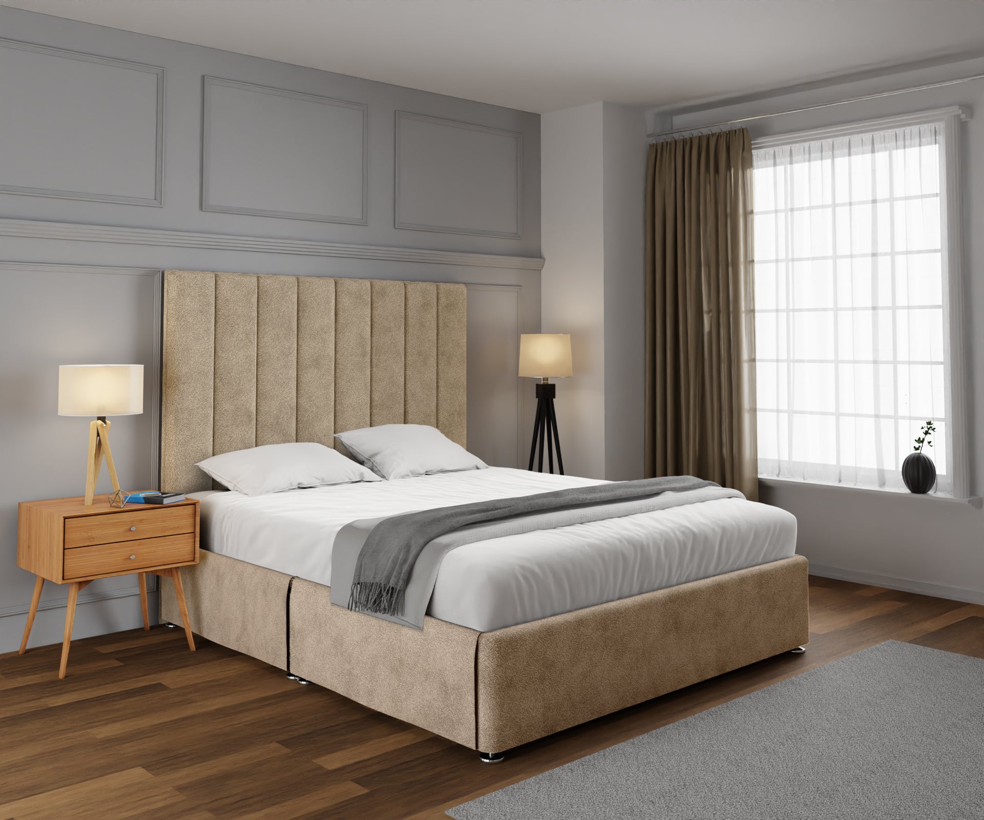 Amelia Petite Line Open Storage Divan Bed Set