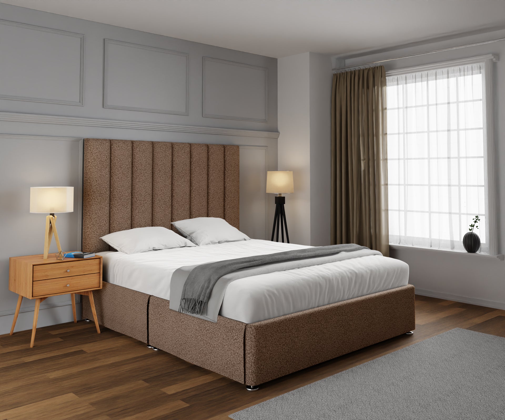 Amelia Petite Line Open Storage Divan Bed Set