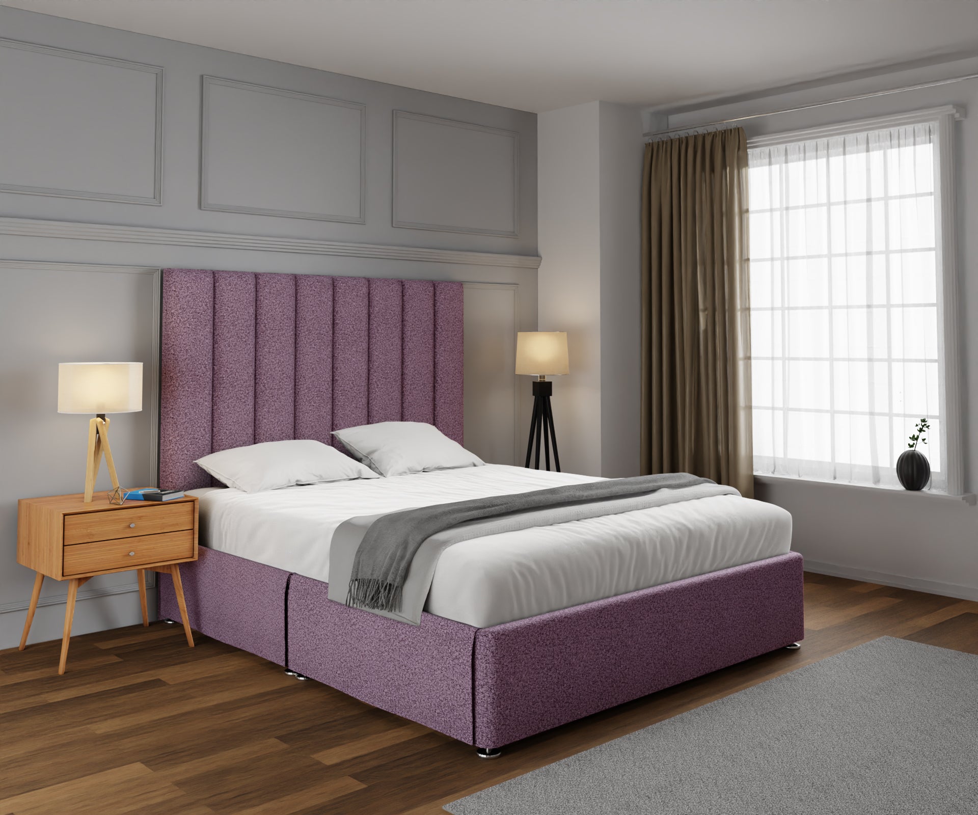 Amelia Petite Line Open Storage Divan Bed Set