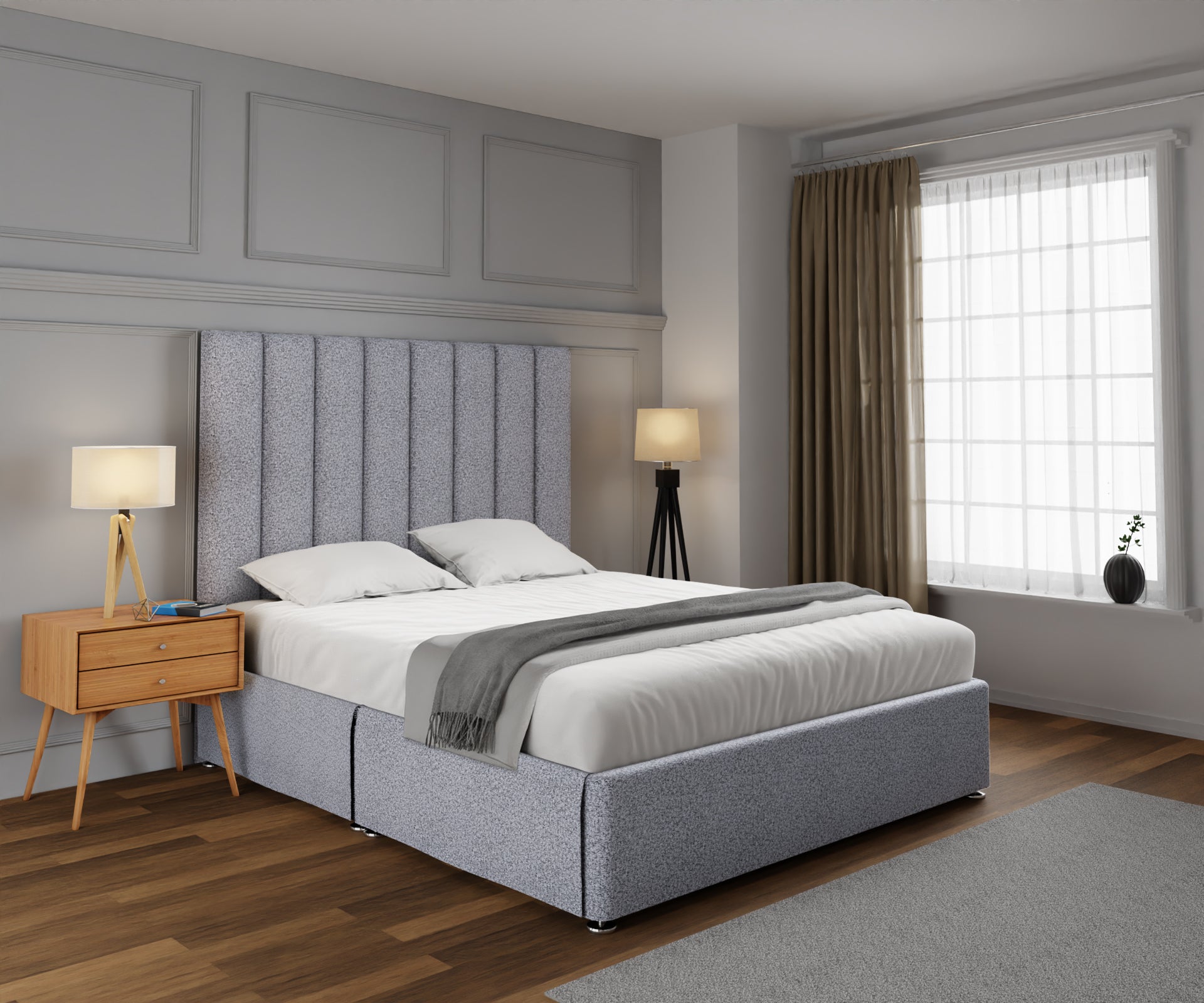 Amelia Petite Line Open Storage Divan Bed Set