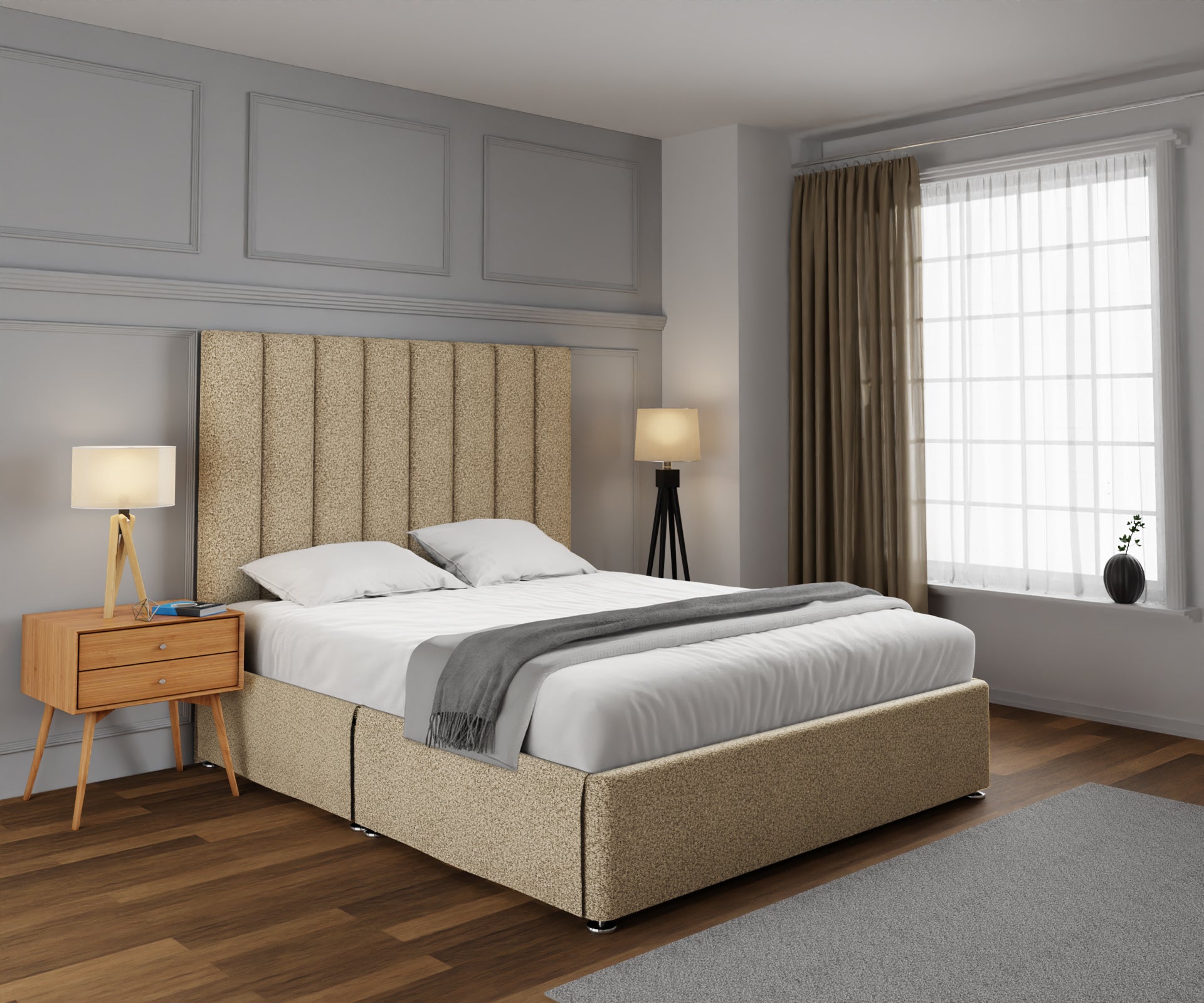 Amelia Petite Line Open Storage Divan Bed Set
