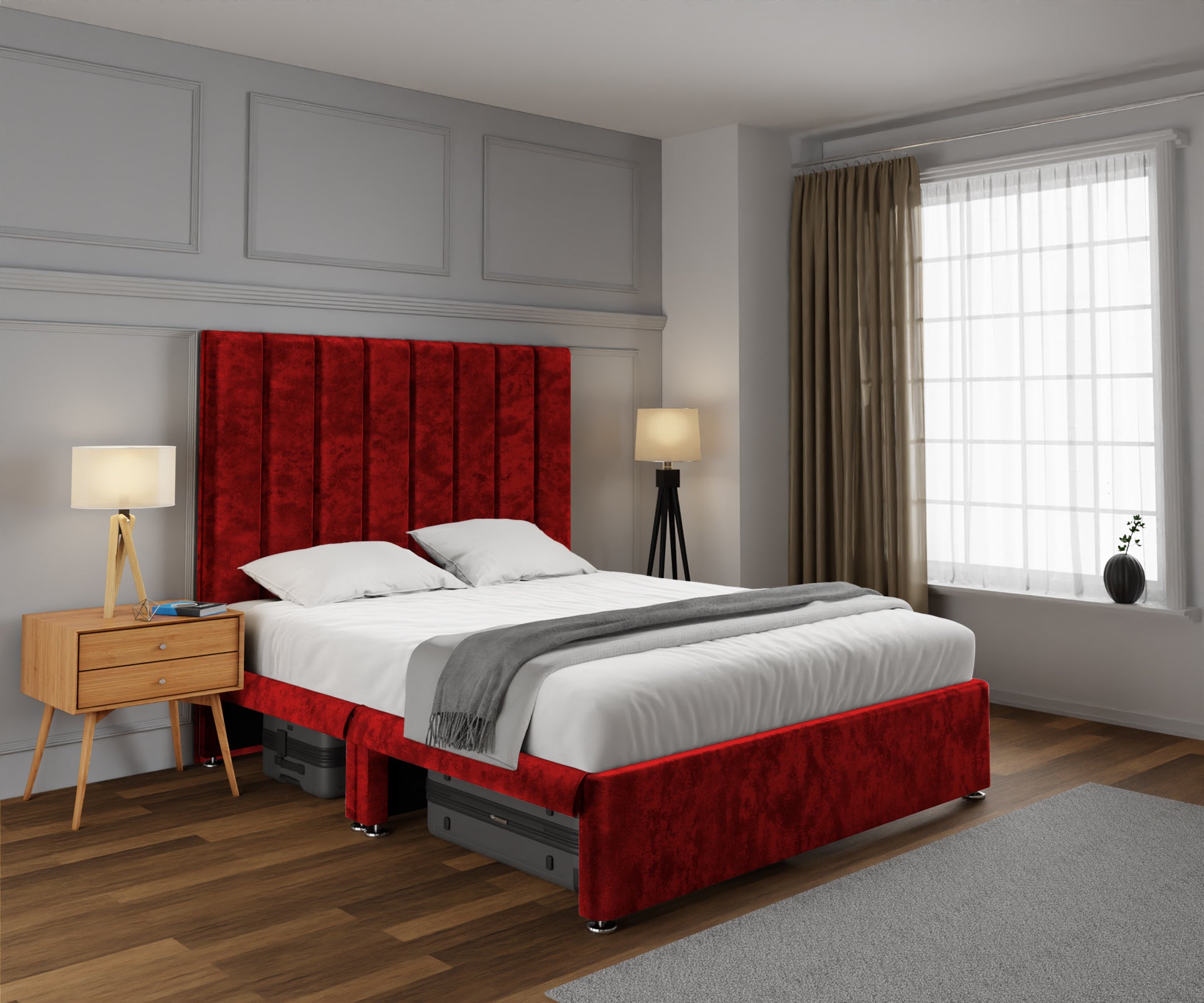 Amelia Petite Line Open Storage Divan Bed Set