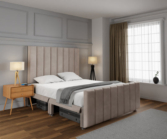 Amelia Petite Line Open Storage Bed Set With Footboard