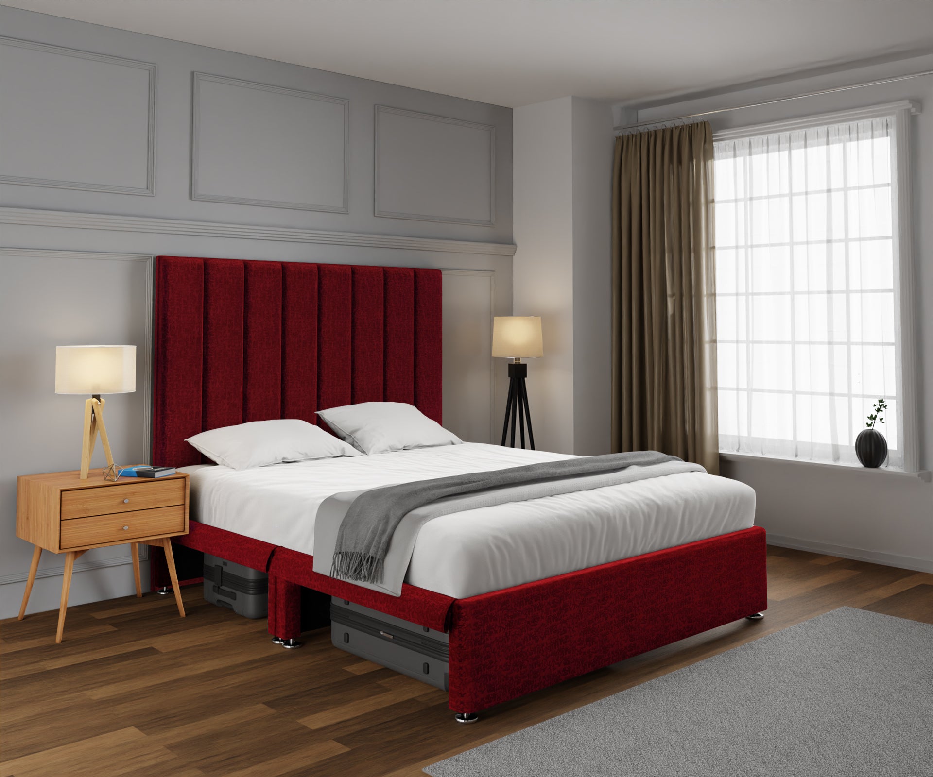 Amelia Petite Line Open Storage Divan Bed Set