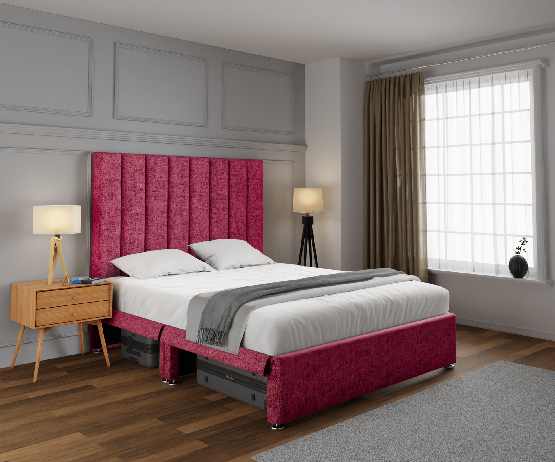 Amelia Petite Line Open Storage Divan Bed Set