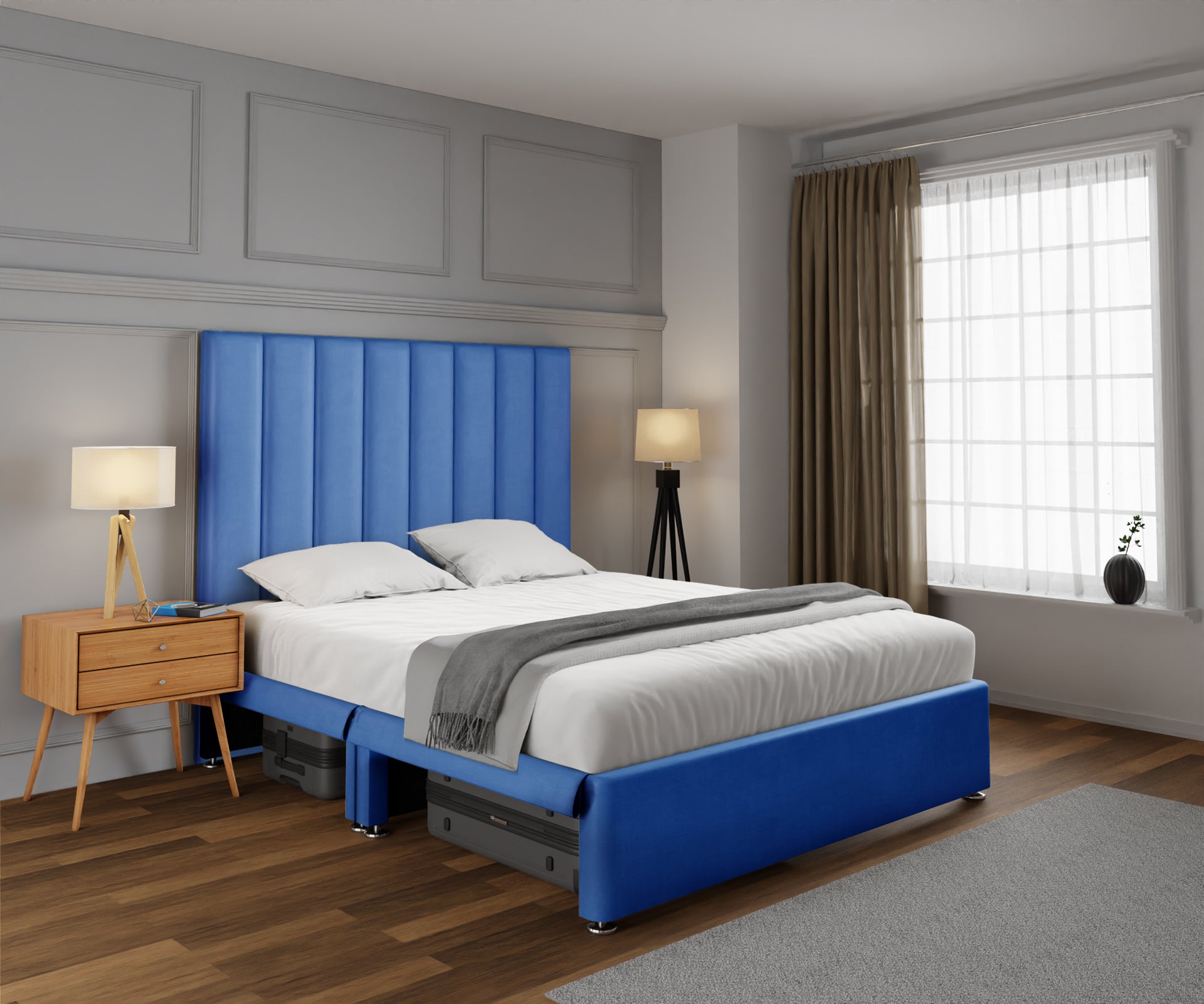 Amelia Petite Line Open Storage Divan Bed Set