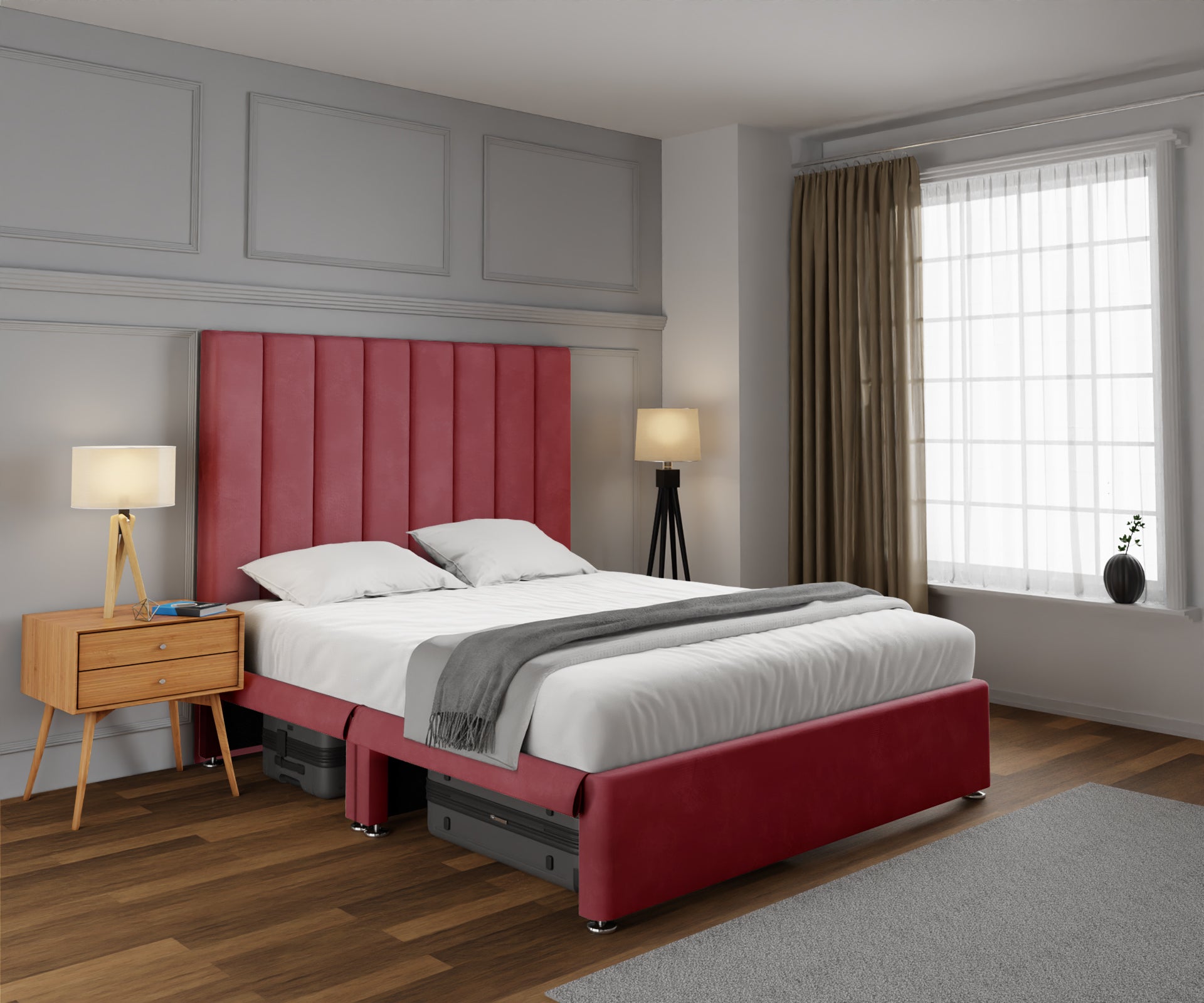 Amelia Petite Line Open Storage Divan Bed Set