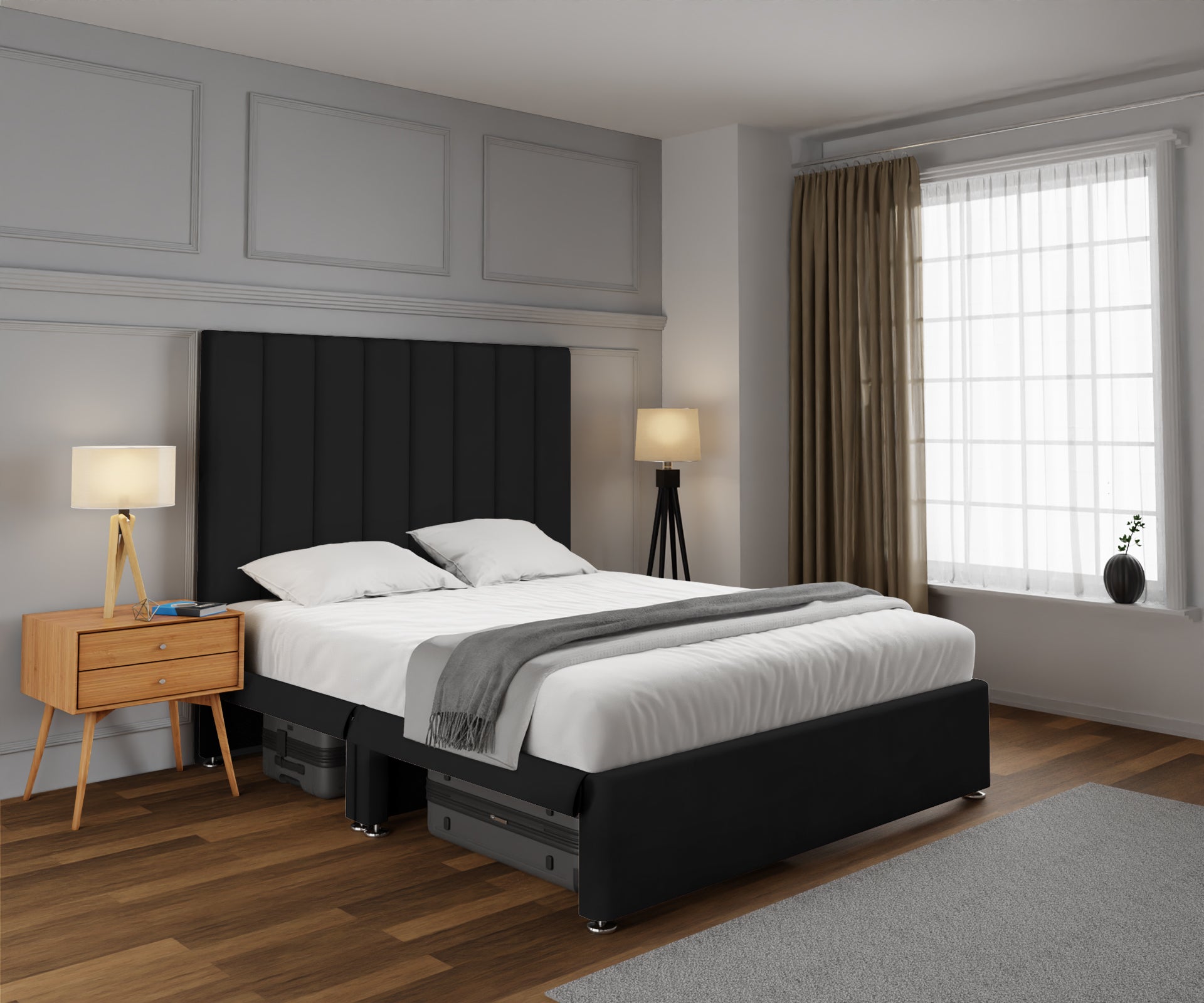 Amelia Petite Line Open Storage Divan Bed Set