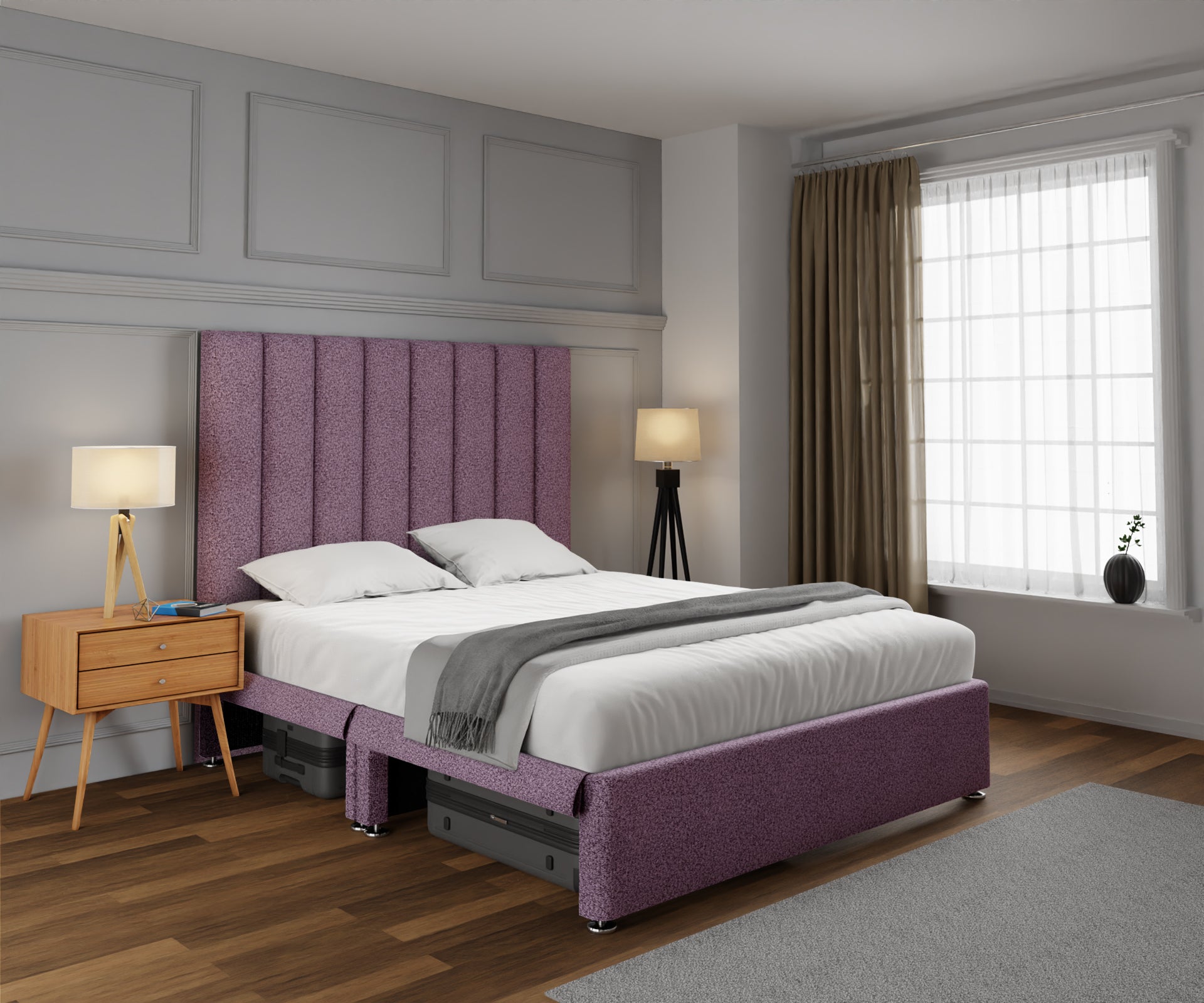 Amelia Petite Line Open Storage Divan Bed Set