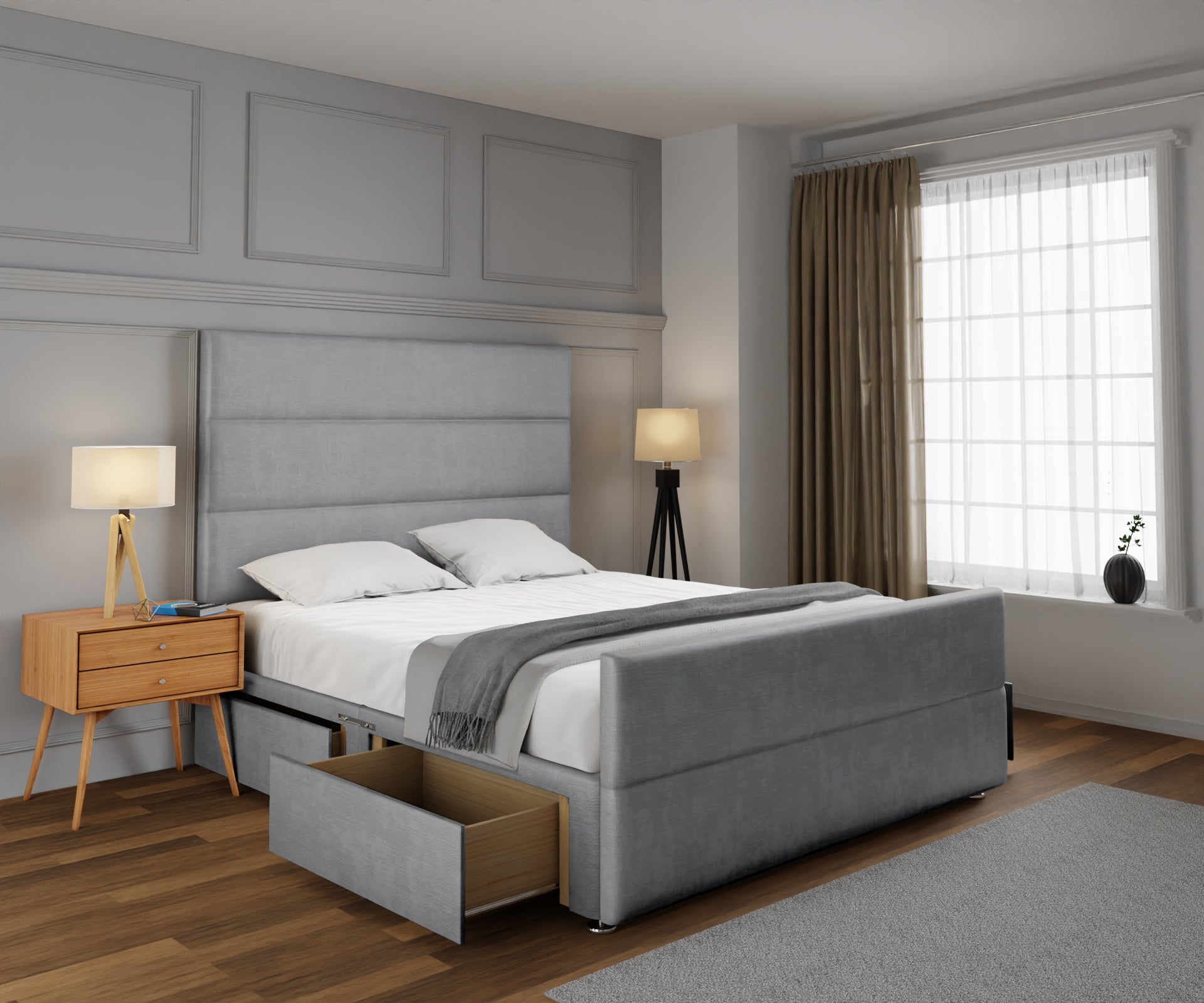 Ava Divan Bed Set With Footboard
