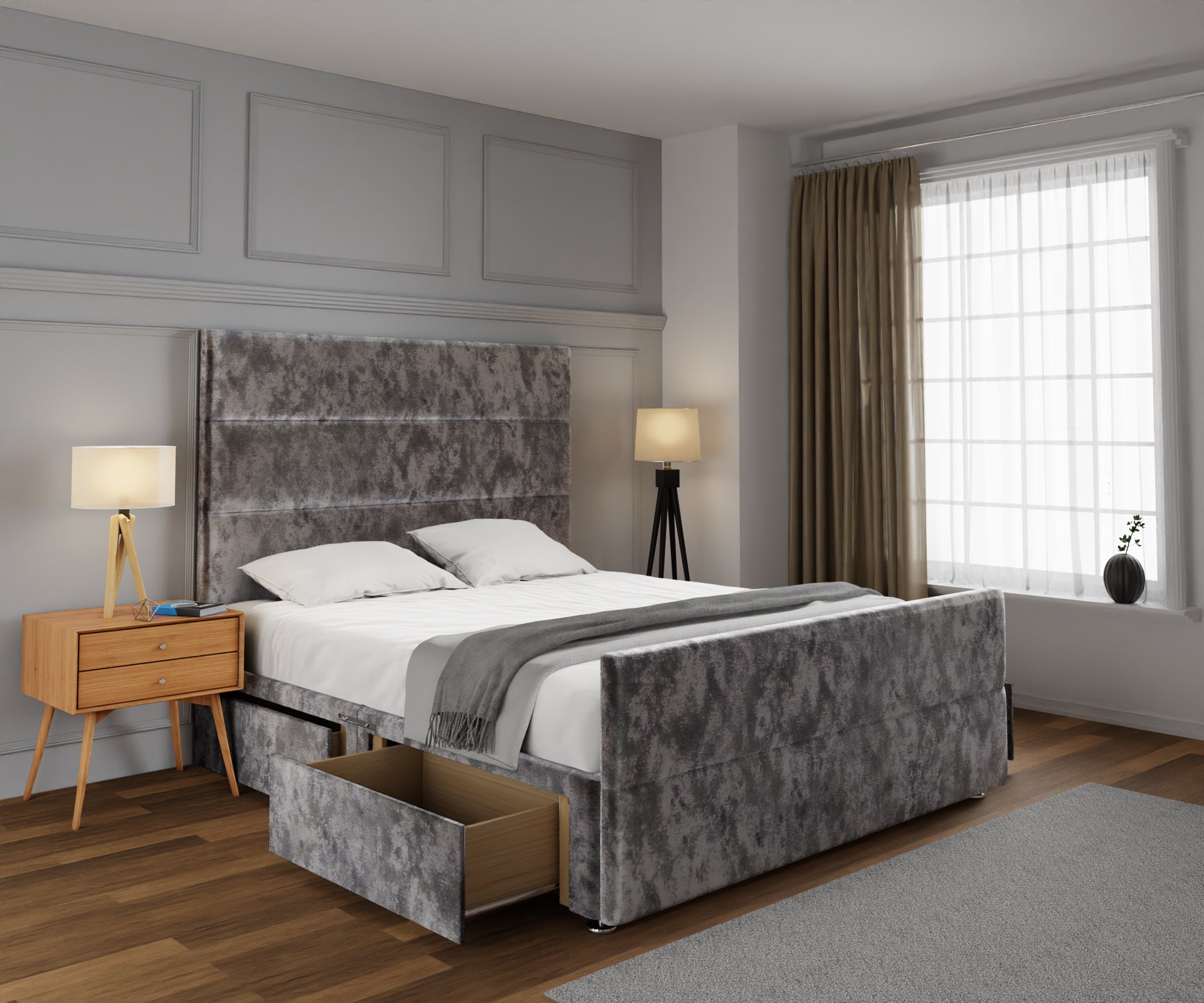 Ava Divan Bed Set With Footboard