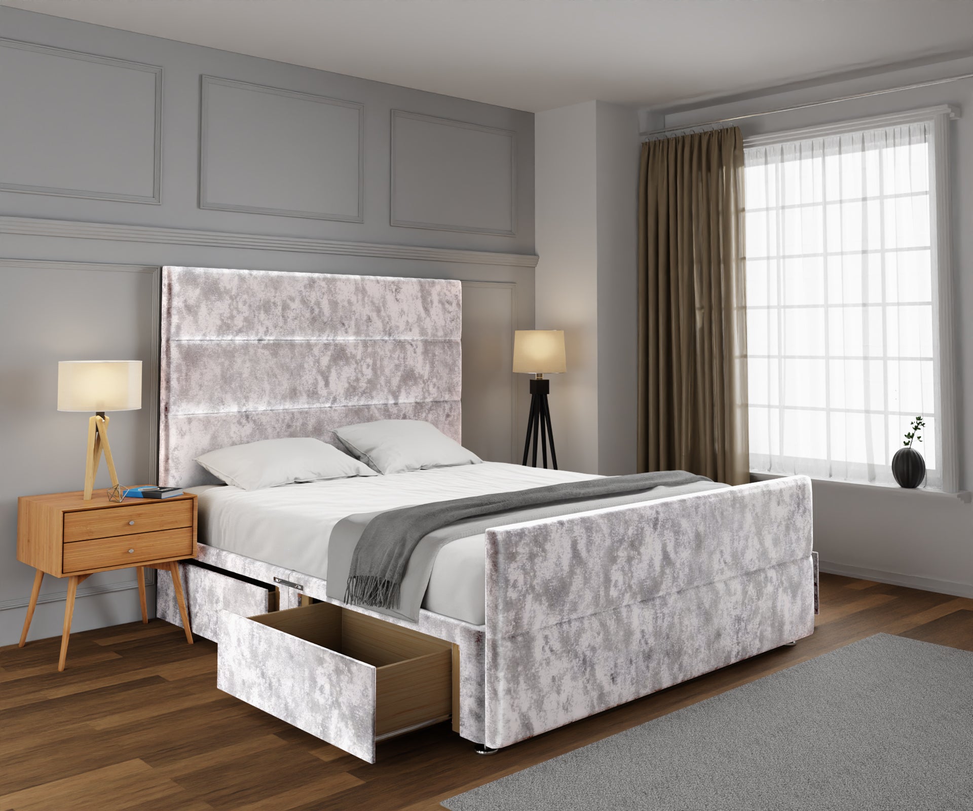 Ava Divan Bed Set With Footboard