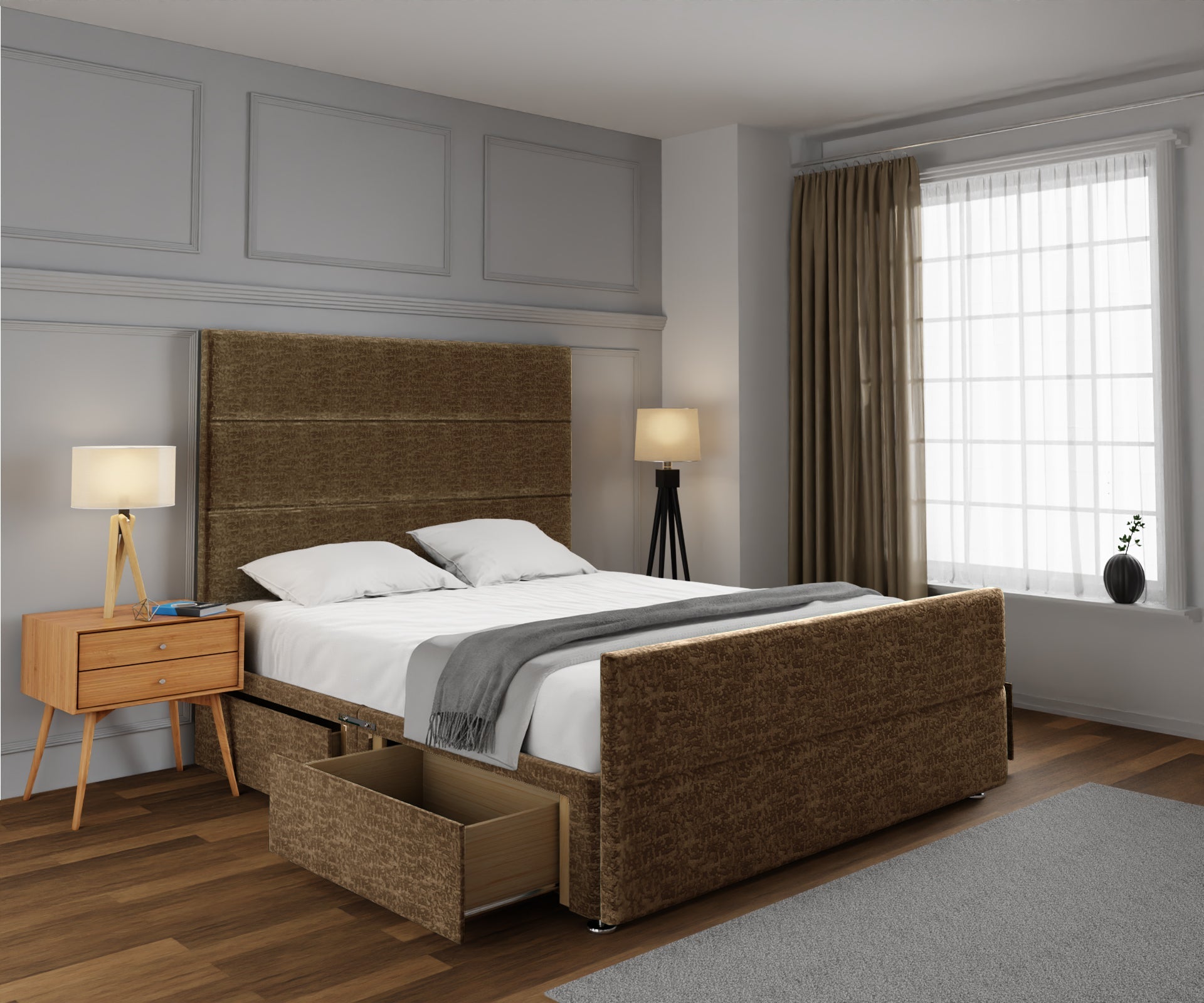 Ava Divan Bed Set With Footboard
