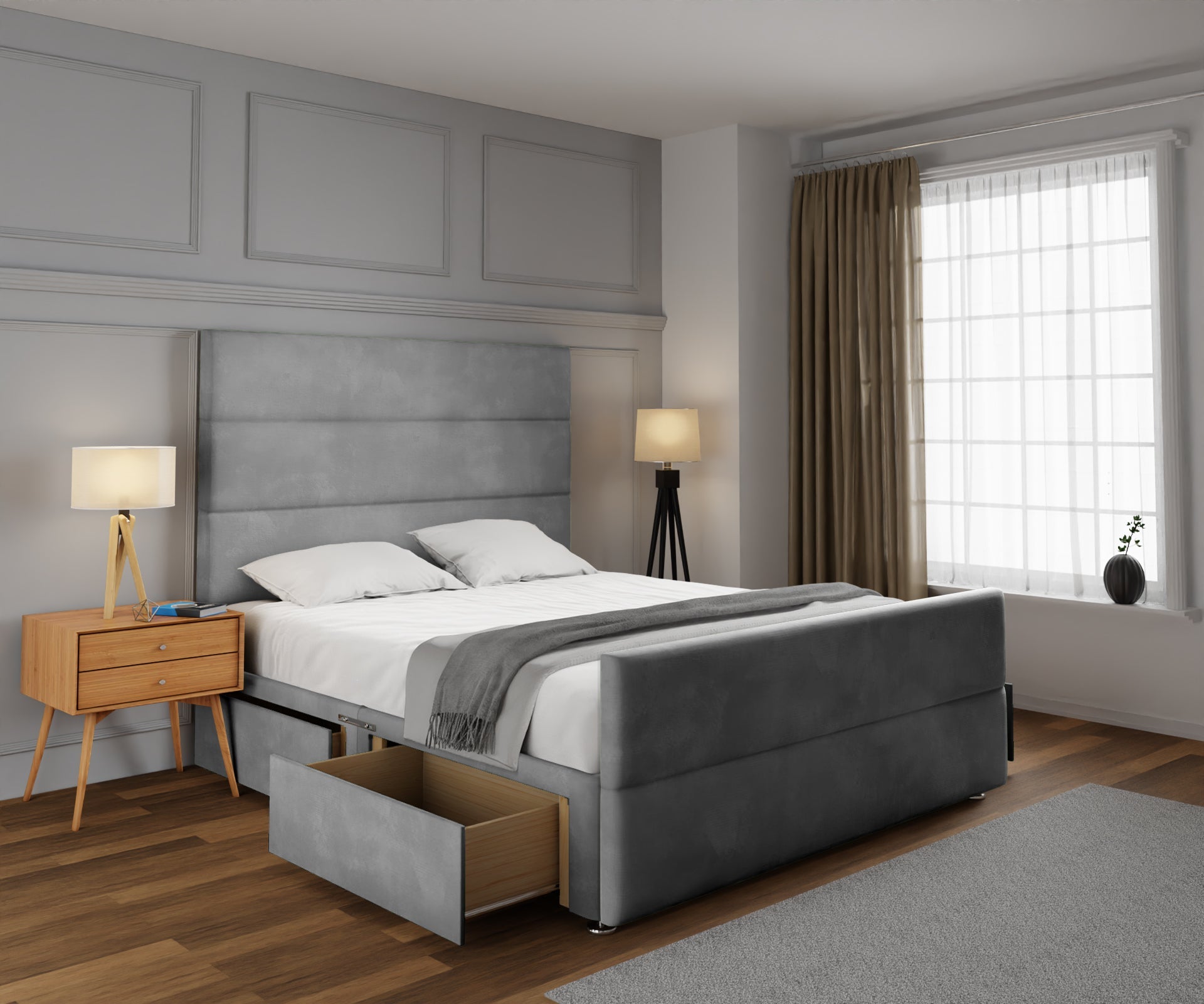 Ava Divan Bed Set With Footboard