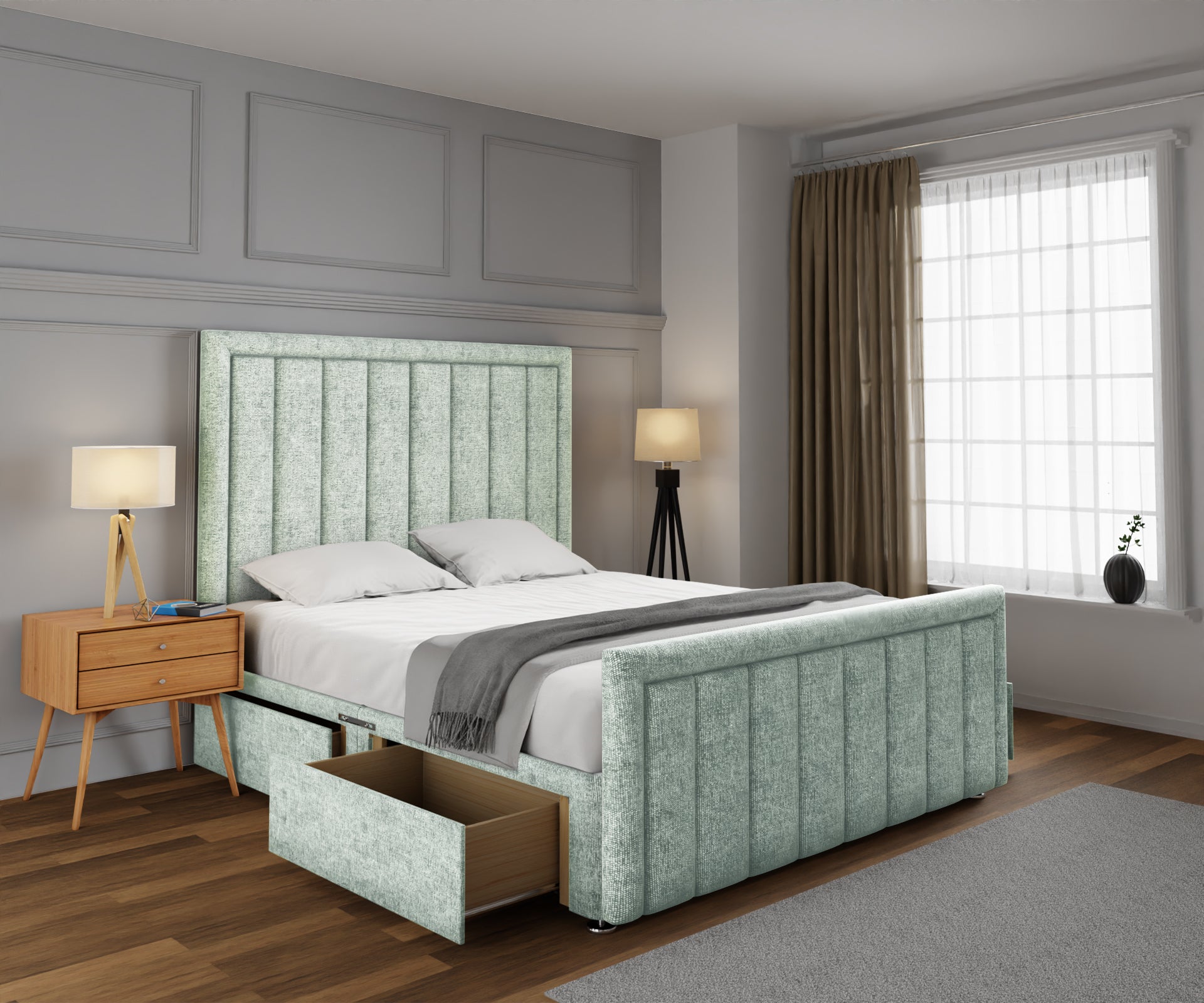 Ella Divan Bed Set With Footboard