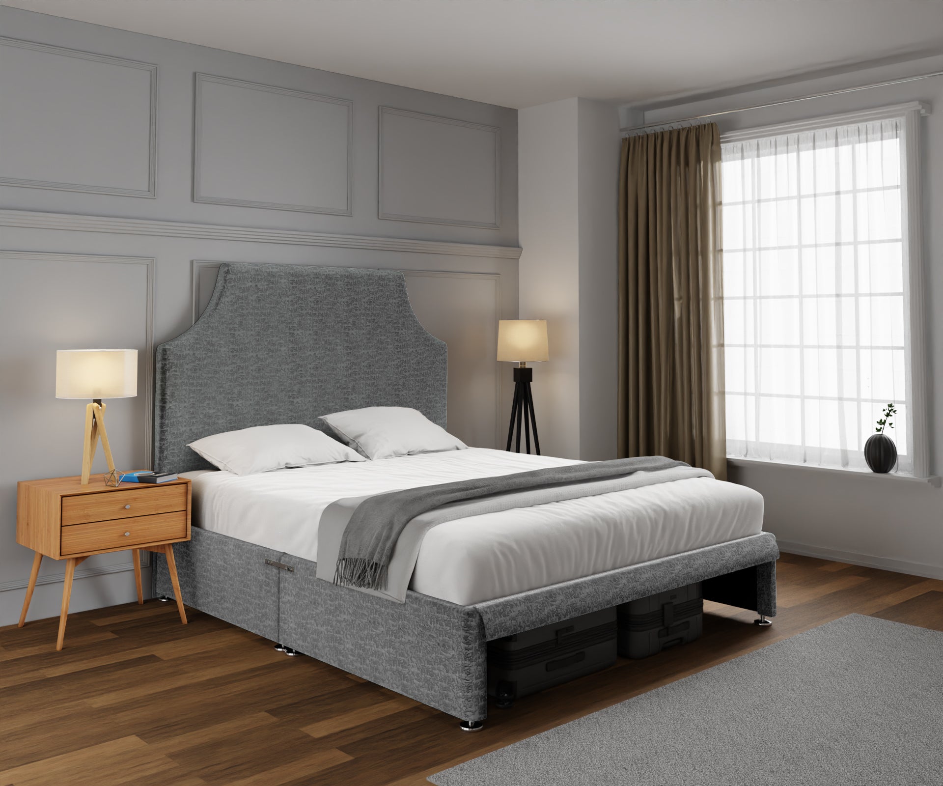 Eva Open Storage Divan Bed Set