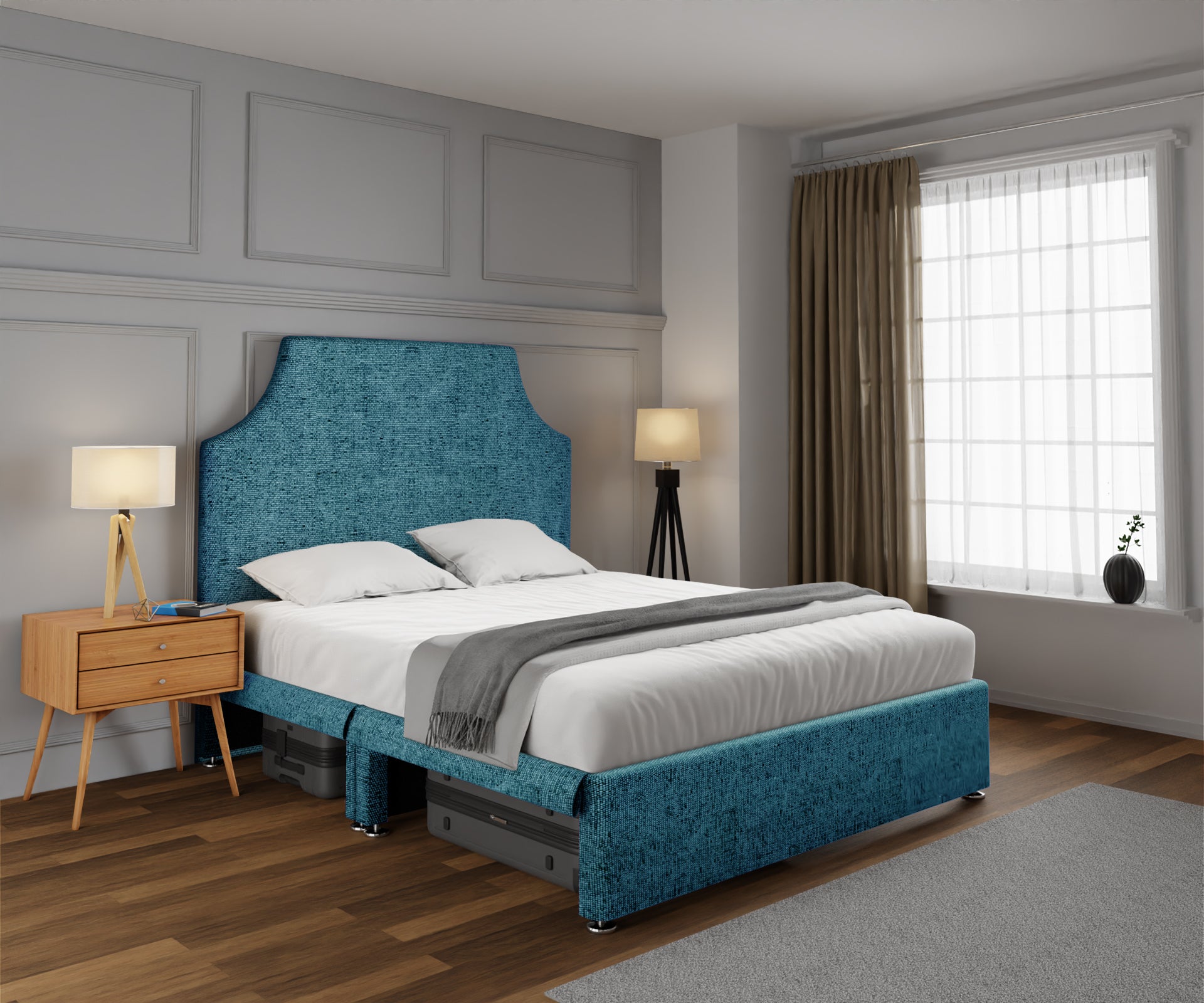 Eva Open Storage Divan Bed Set
