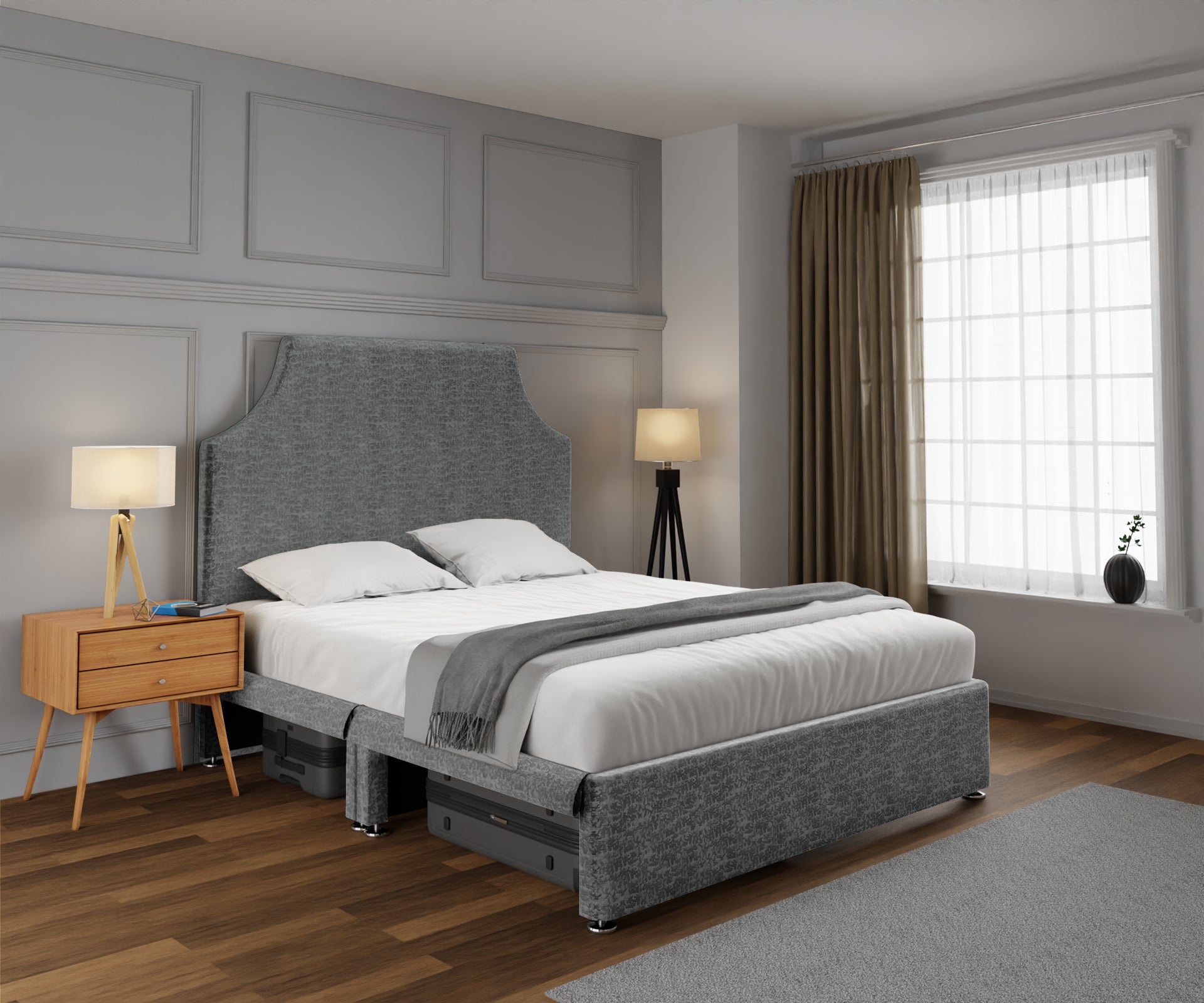 Eva Open Storage Divan Bed Set