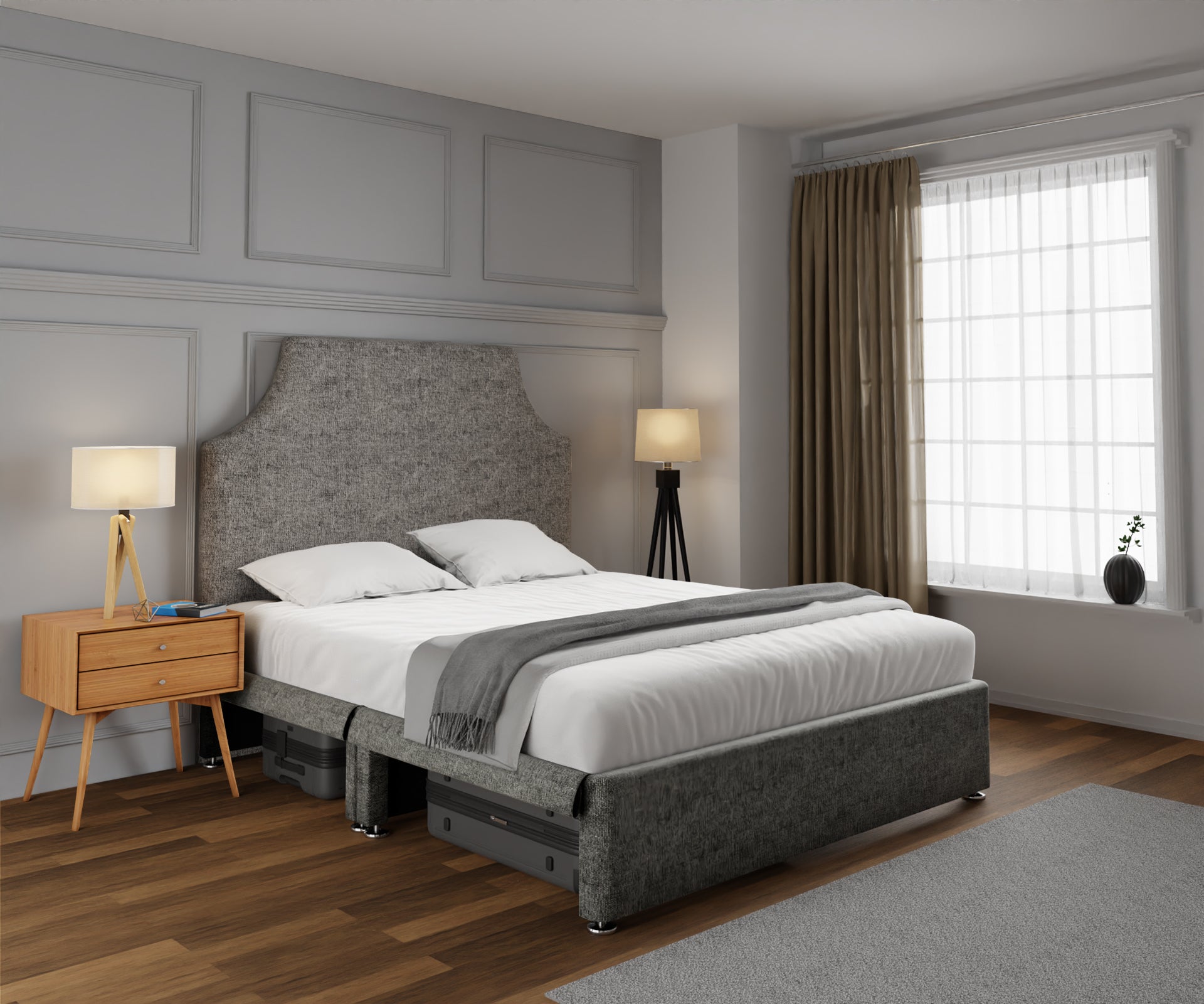 Eva Open Storage Divan Bed Set