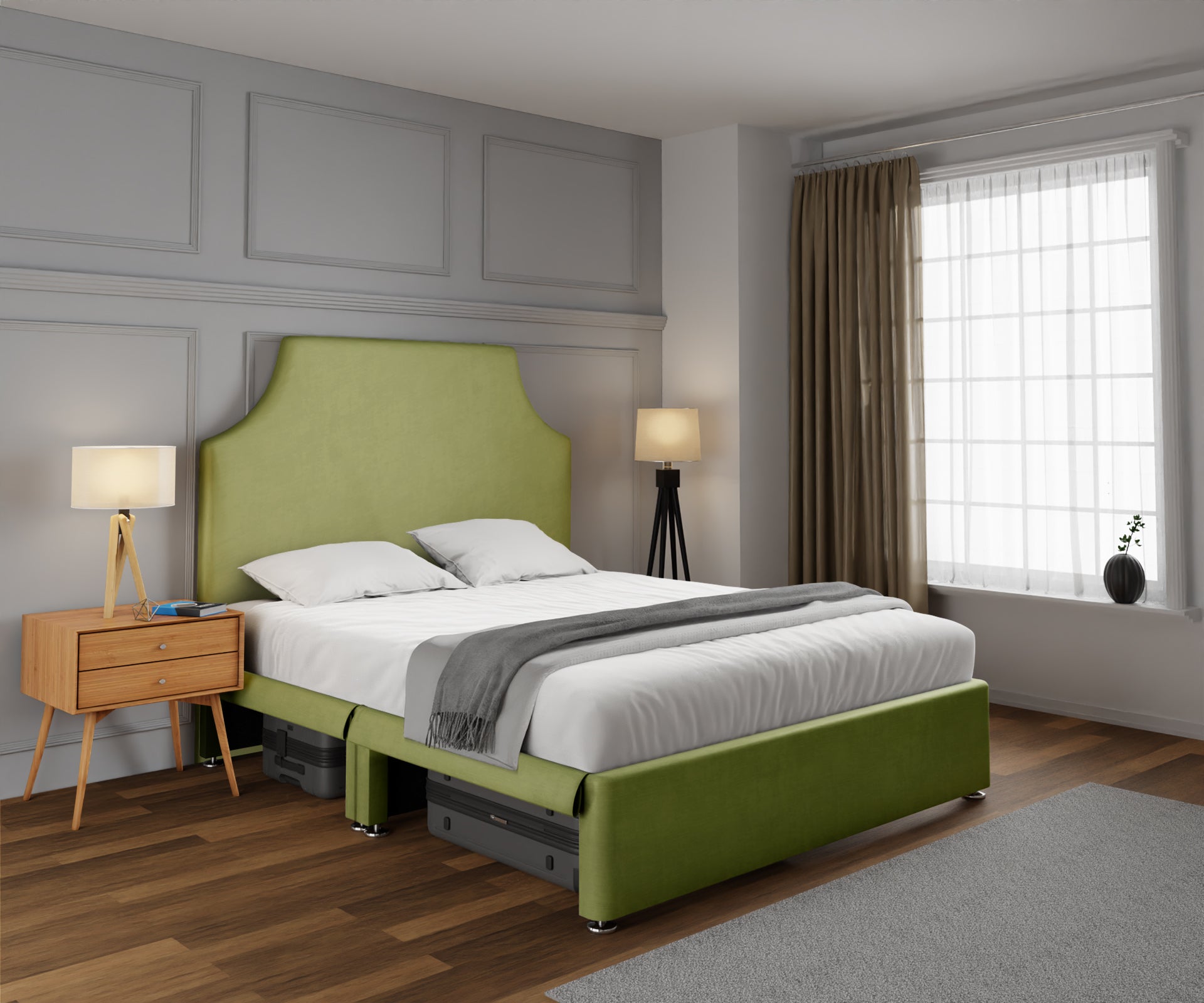 Eva Open Storage Divan Bed Set