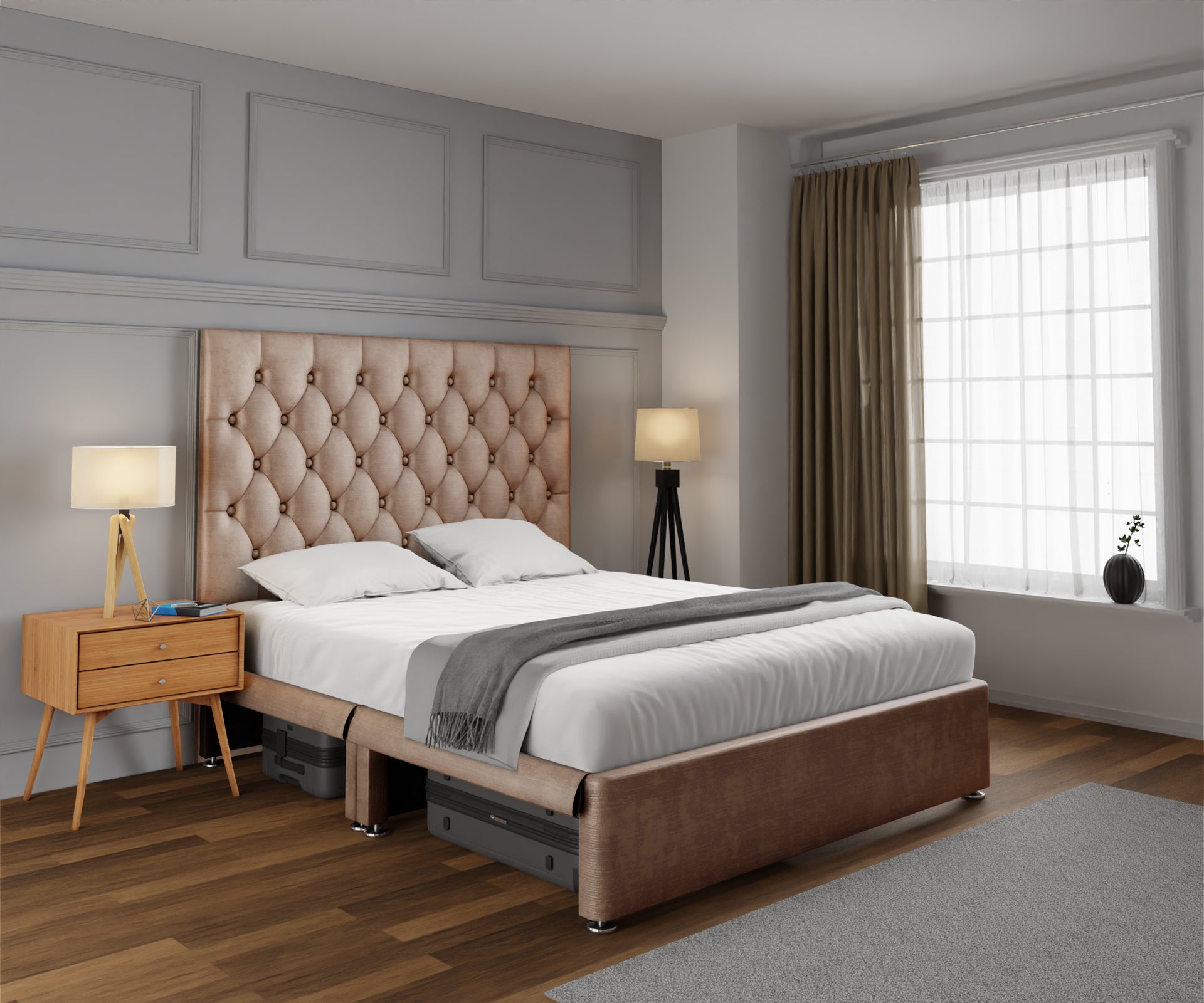 Evie Open Storage Divan Bed Set