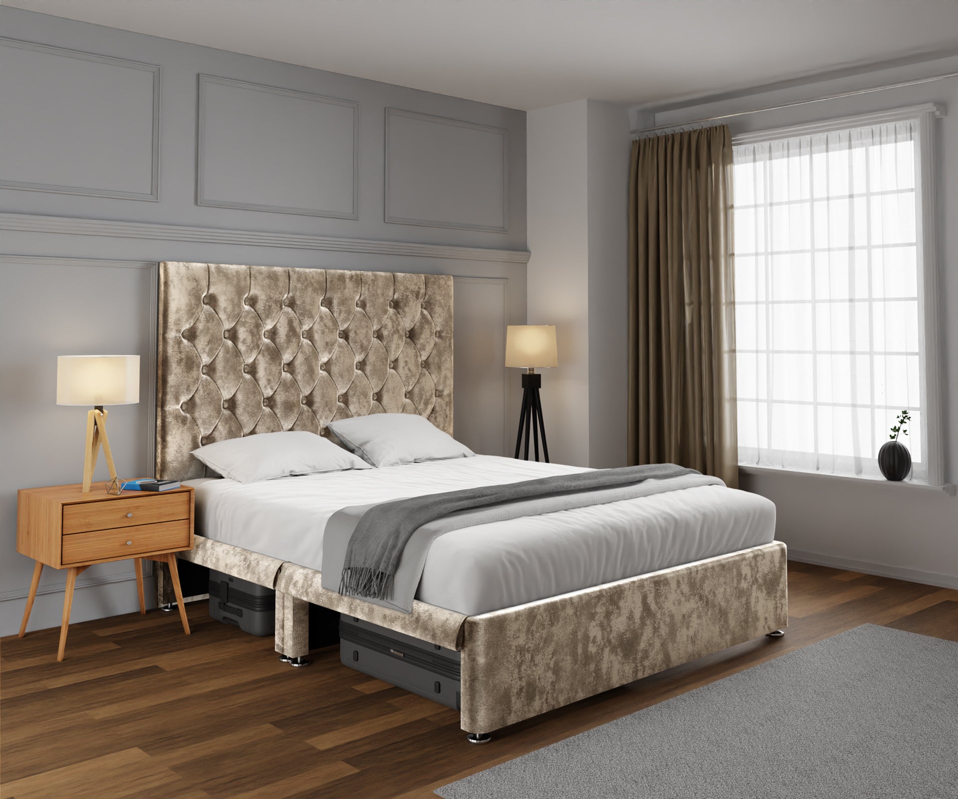 Evie Open Storage Divan Bed Set