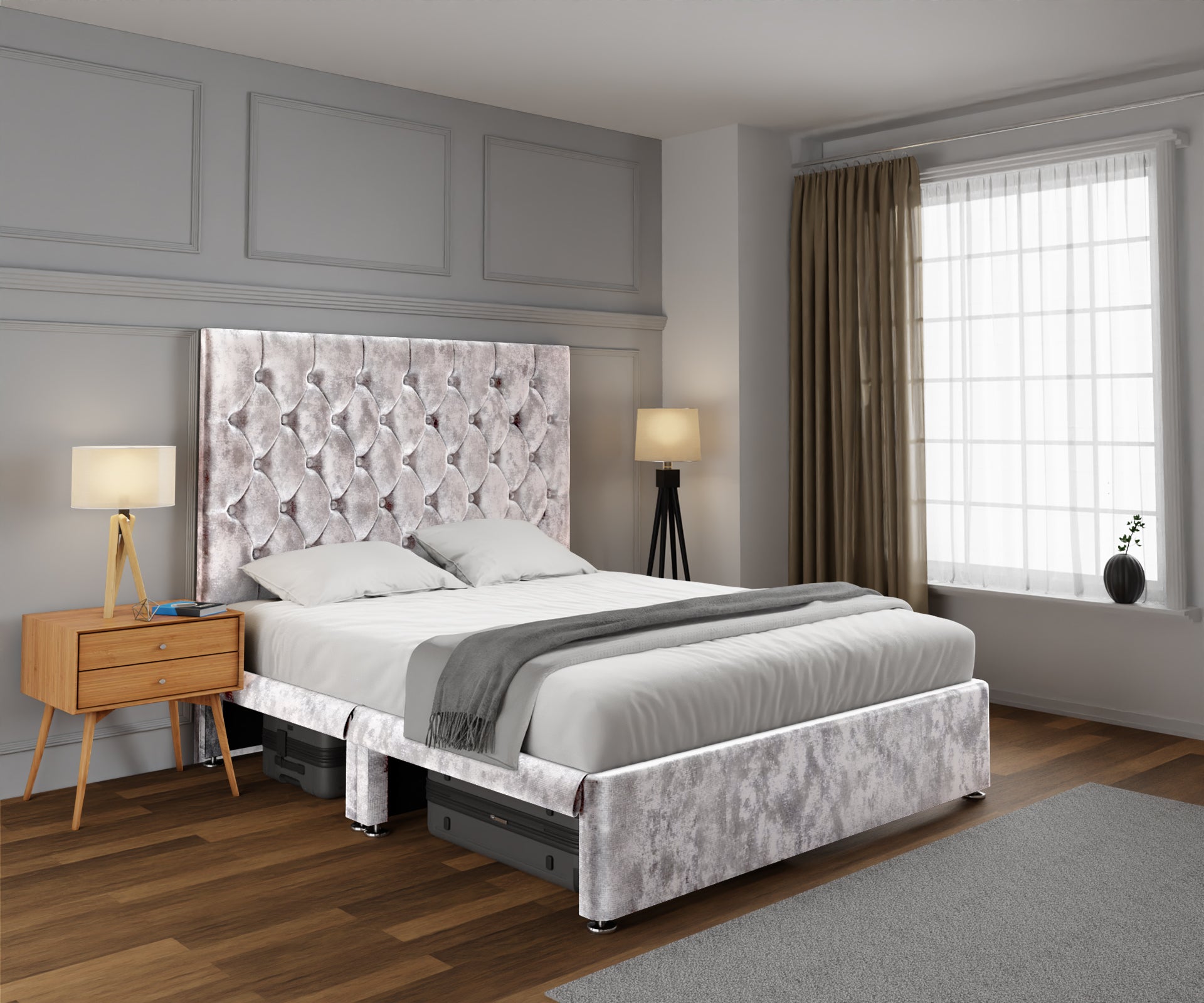 Evie Open Storage Divan Bed Set