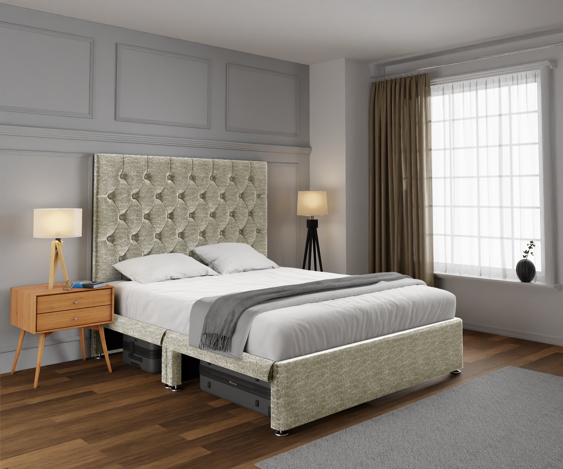 Evie Open Storage Divan Bed Set