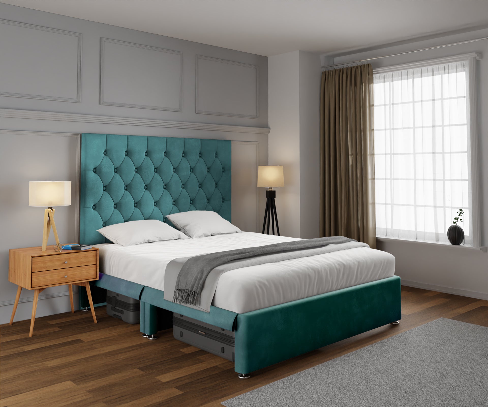 Evie Open Storage Divan Bed Set