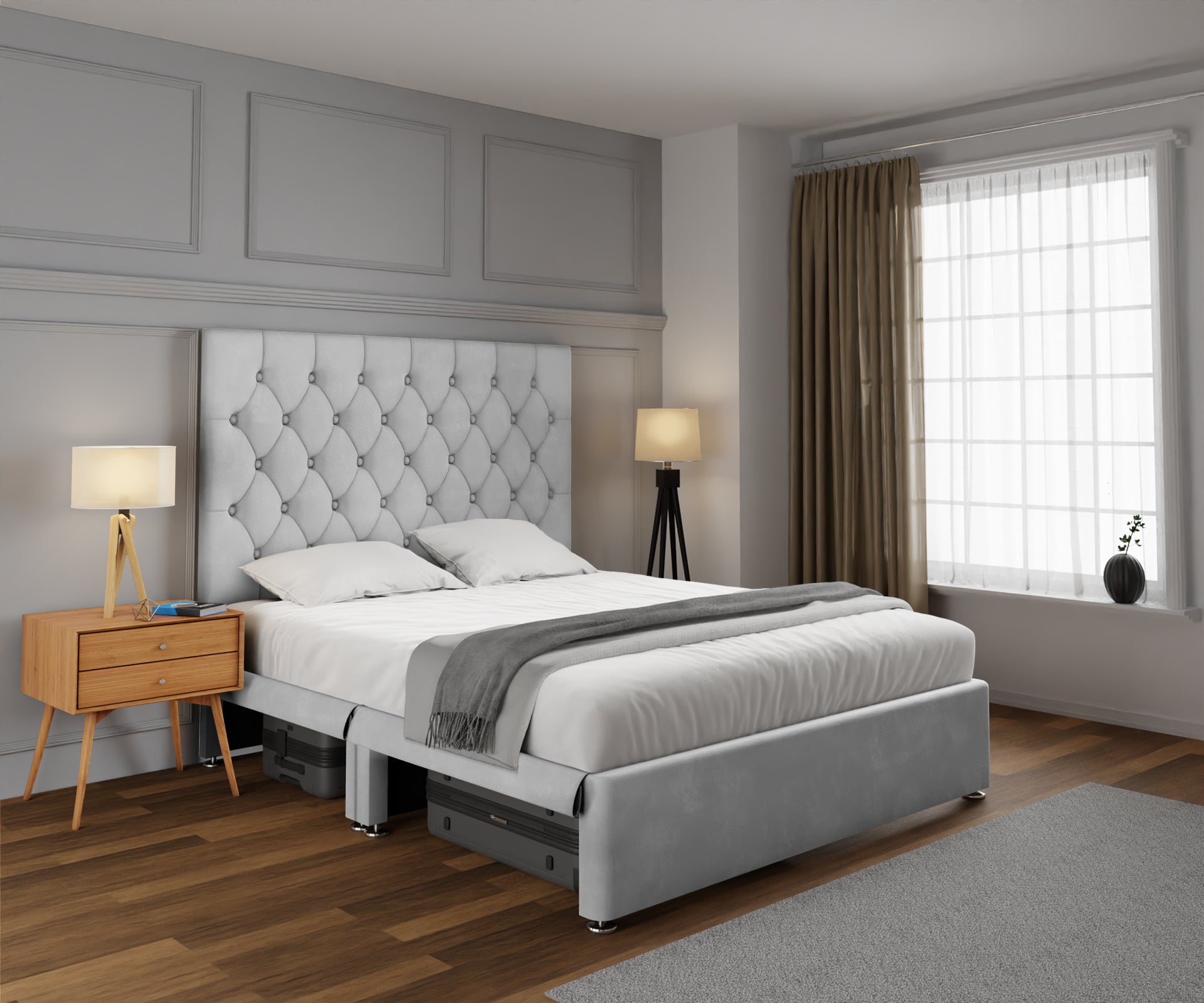 Evie Open Storage Divan Bed Set