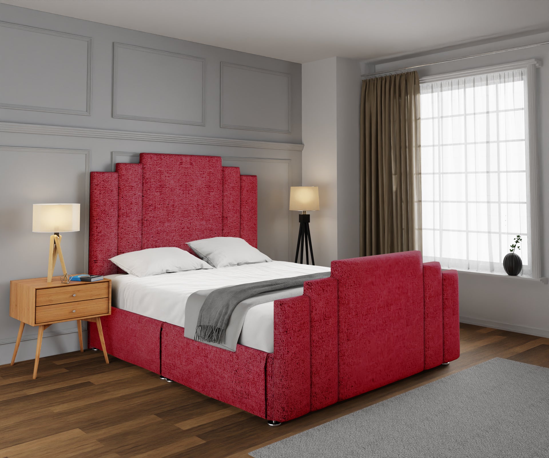 Kensington Open Storage Divan Bed Set With Footboard