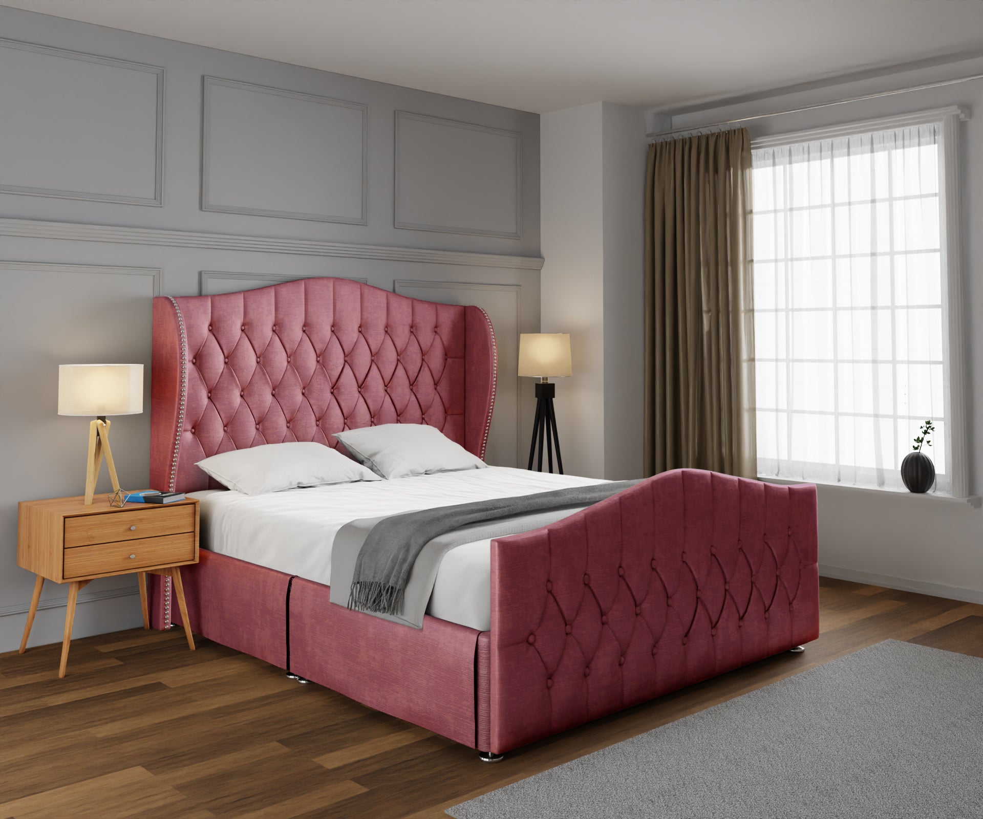 Marylebone Open Storage Divan Bed Set With Footboard