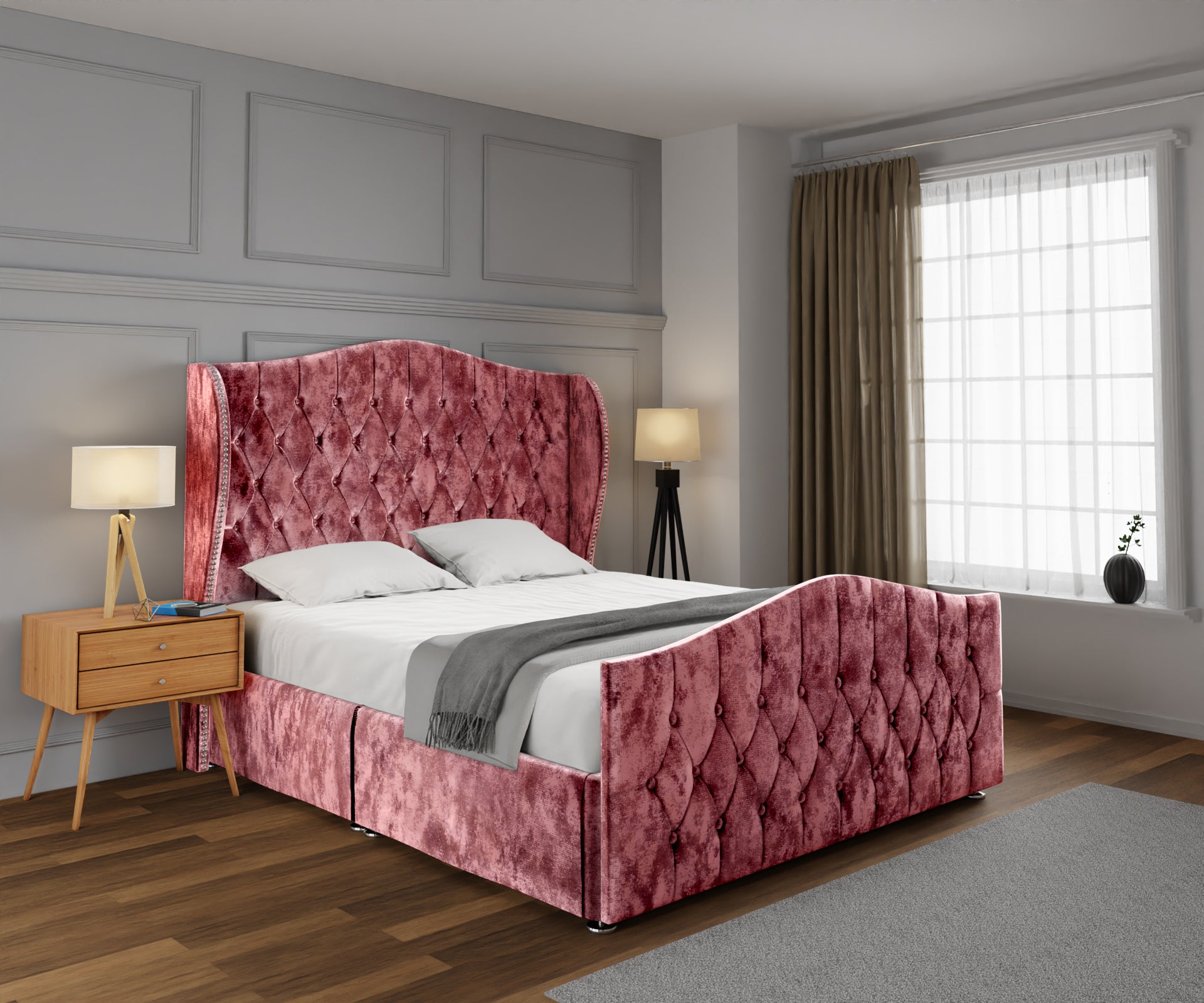 Marylebone Open Storage Divan Bed Set With Footboard